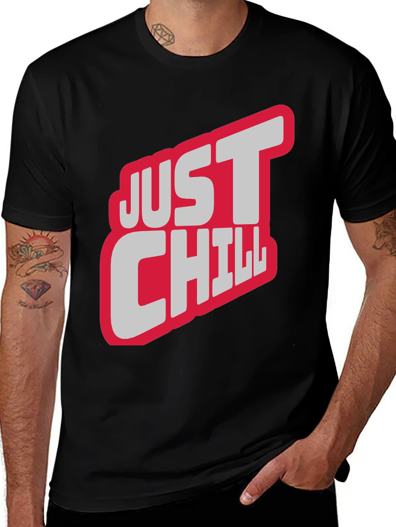 Variant 23 of Just Chill Graphic Tee - Relaxed Style