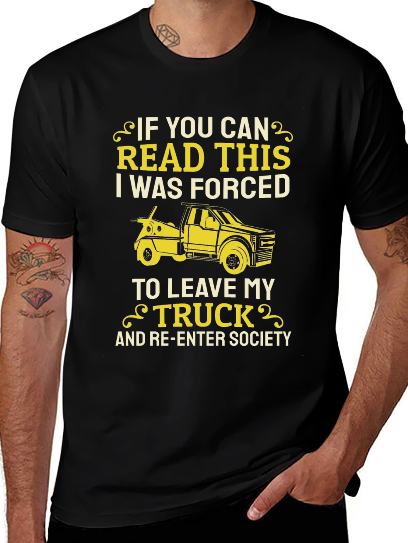 Variant 21 of Truck Lover T-Shirt - Forced to Leave My Truck