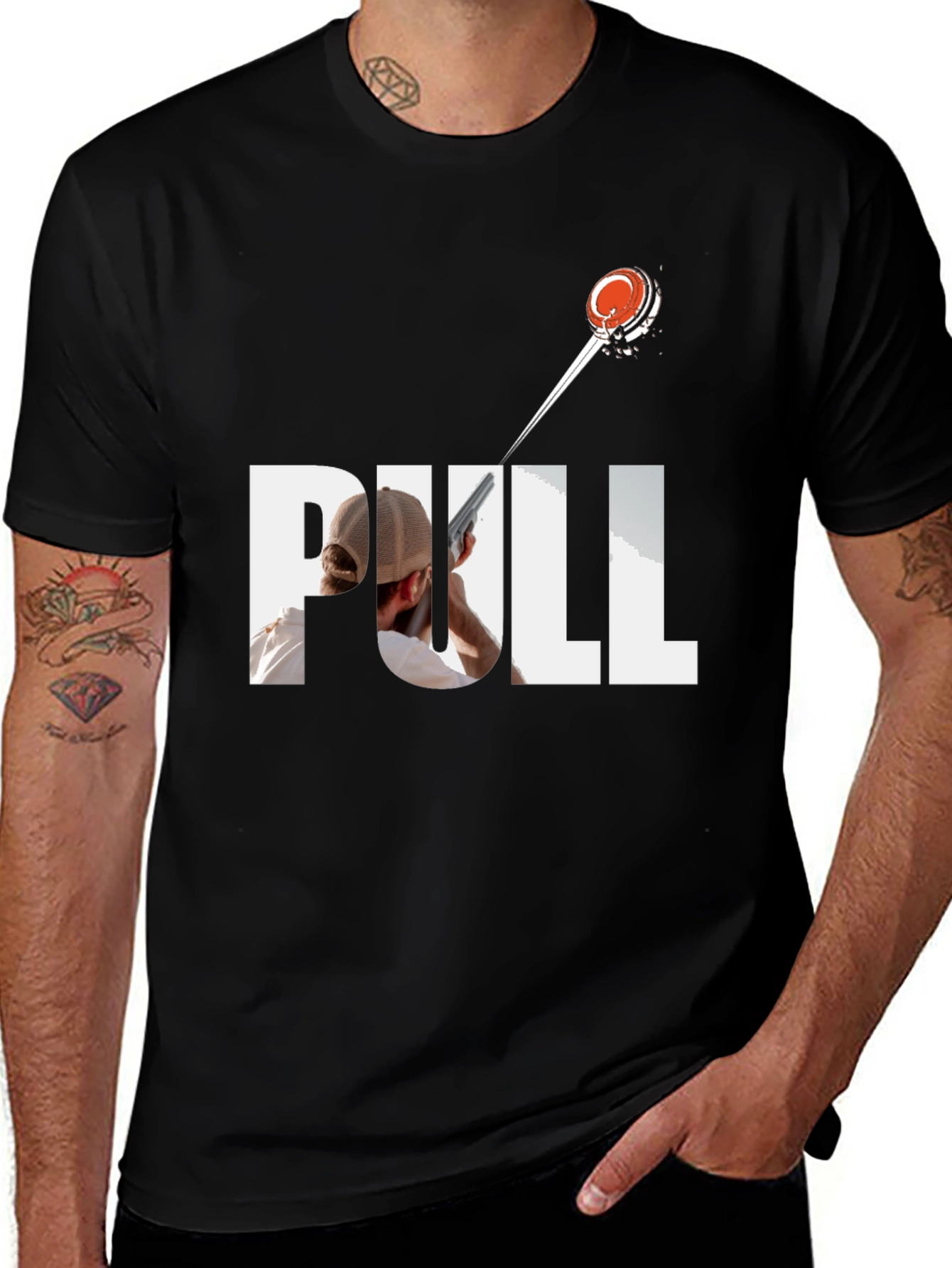 Variant 3 of Skeet Shooting T-Shirt - Pull Design
