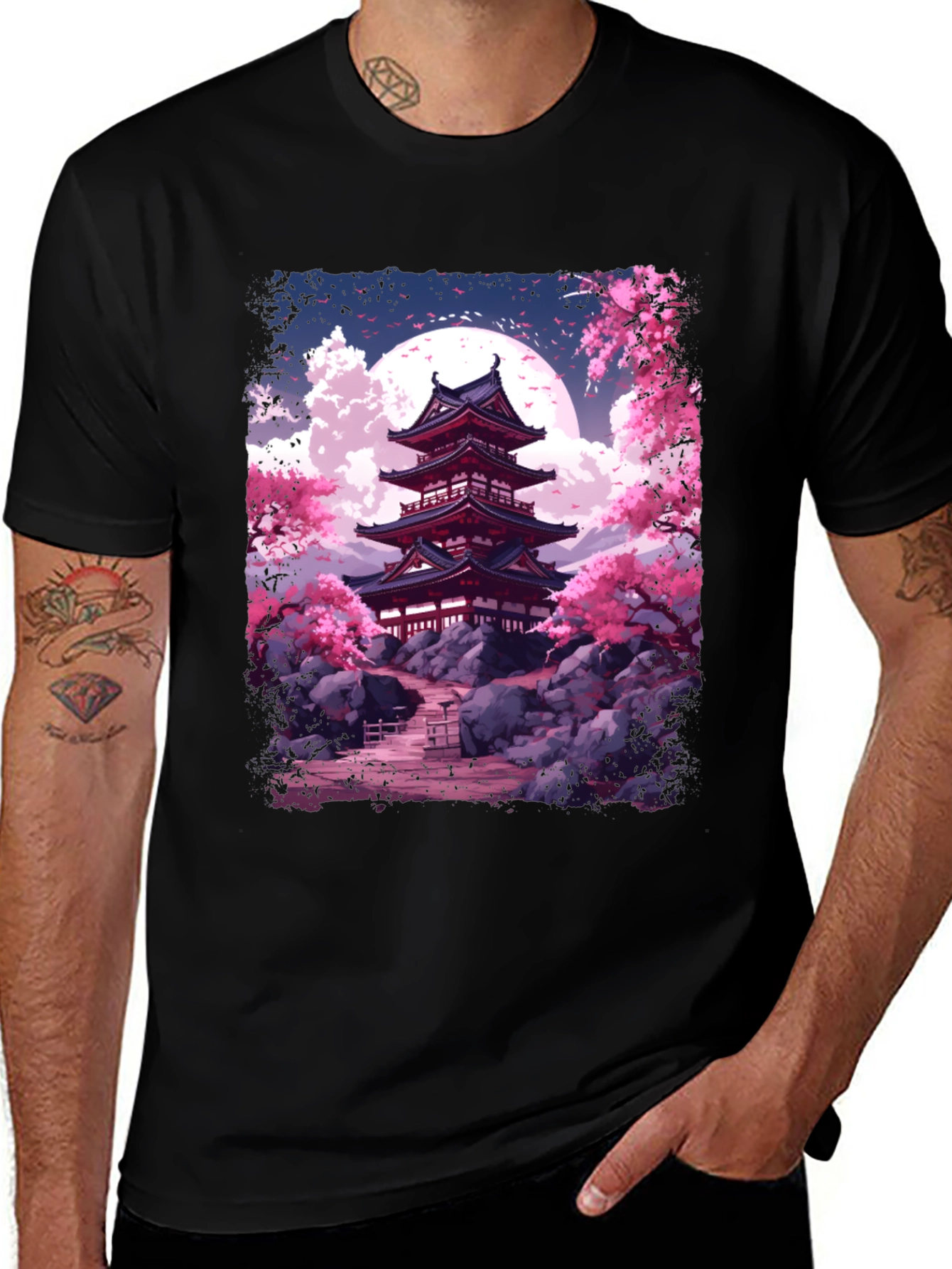 Variant 22 of Pagoda Cherry Blossom Graphic Tee