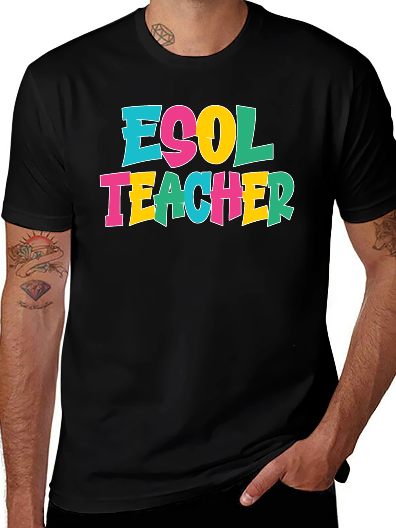 ESOL Teacher T-Shirt - Colorful Graphic Tee