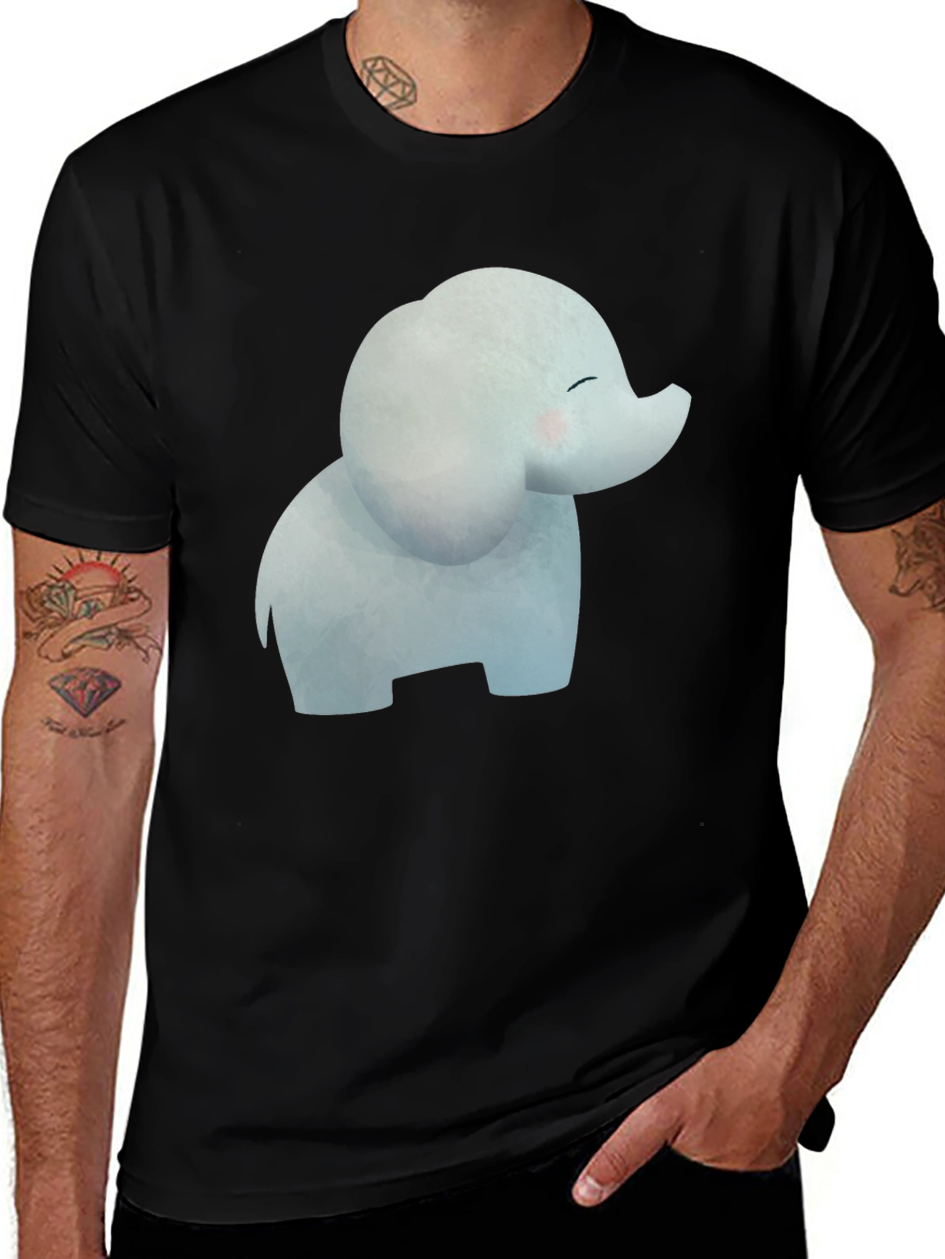 Variant 12 of Cute Elephant Graphic T-Shirt - Stylish Casual Tee