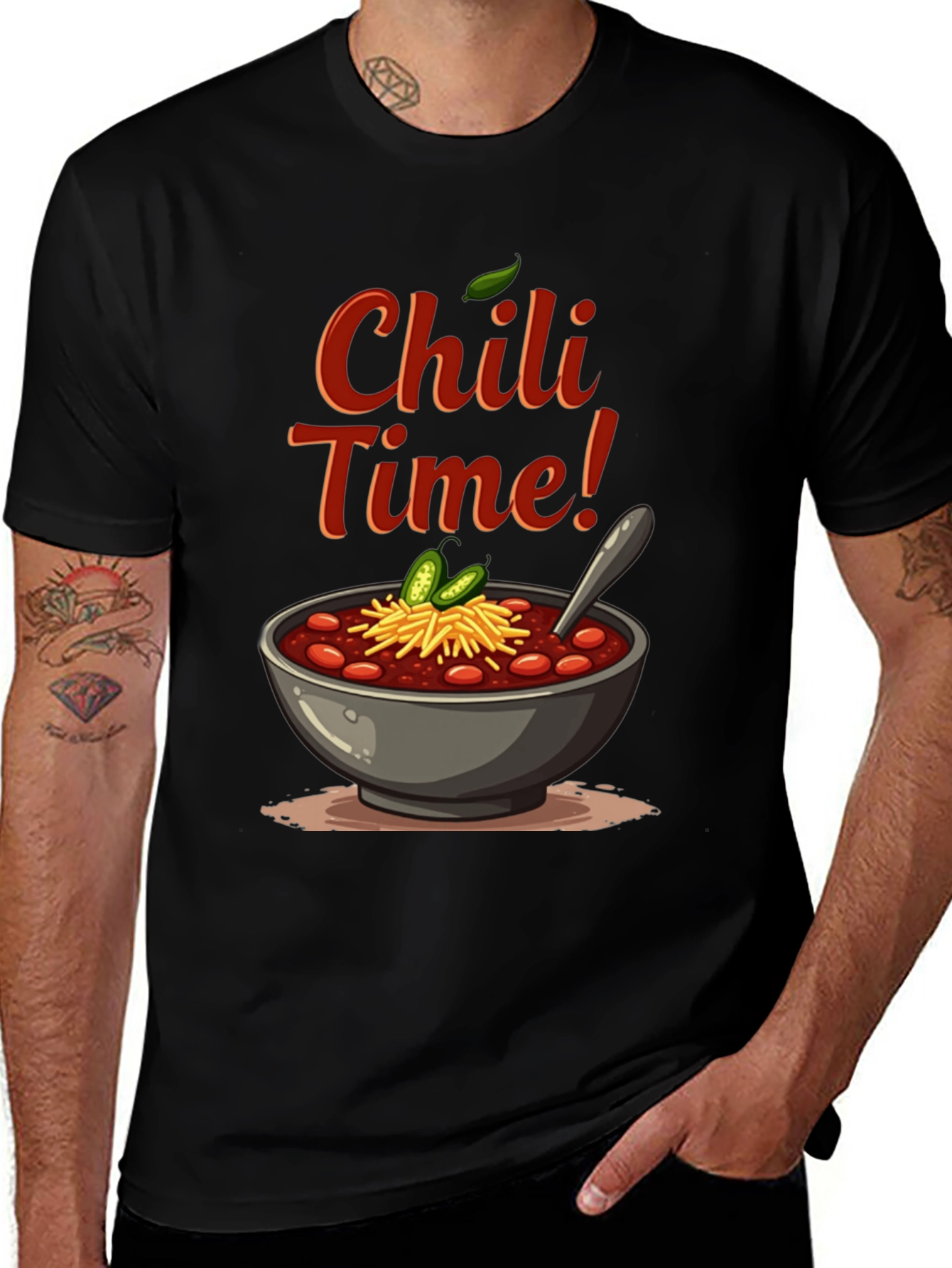 Variant 20 of Chili Time Black Graphic T-Shirt