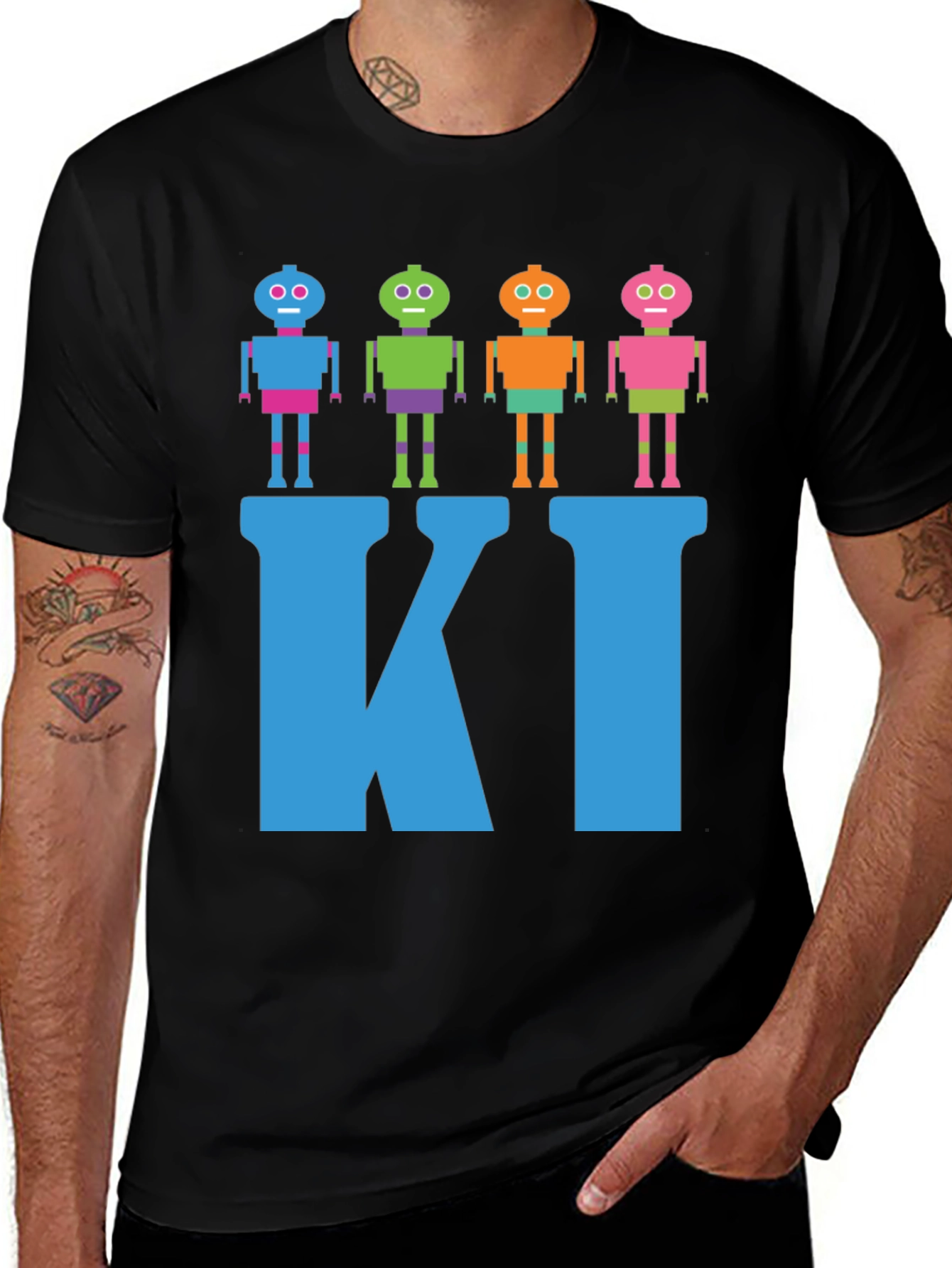 Variant 14 of KI Robots Graphic Tee - Funky & Unique