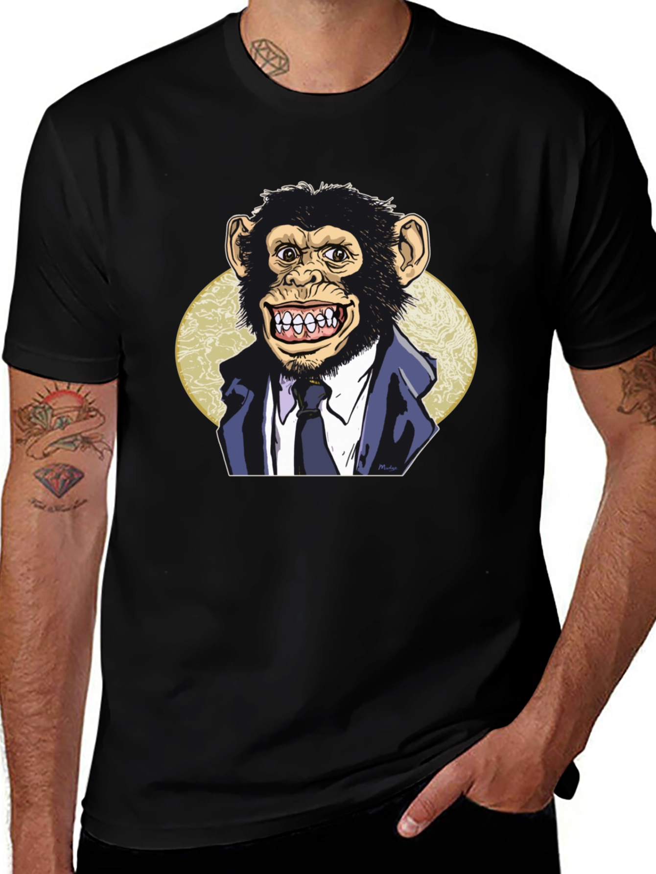 Variant 6 of Monkey Business T-Shirt -  Funny Ape in Suit Graphic Tee