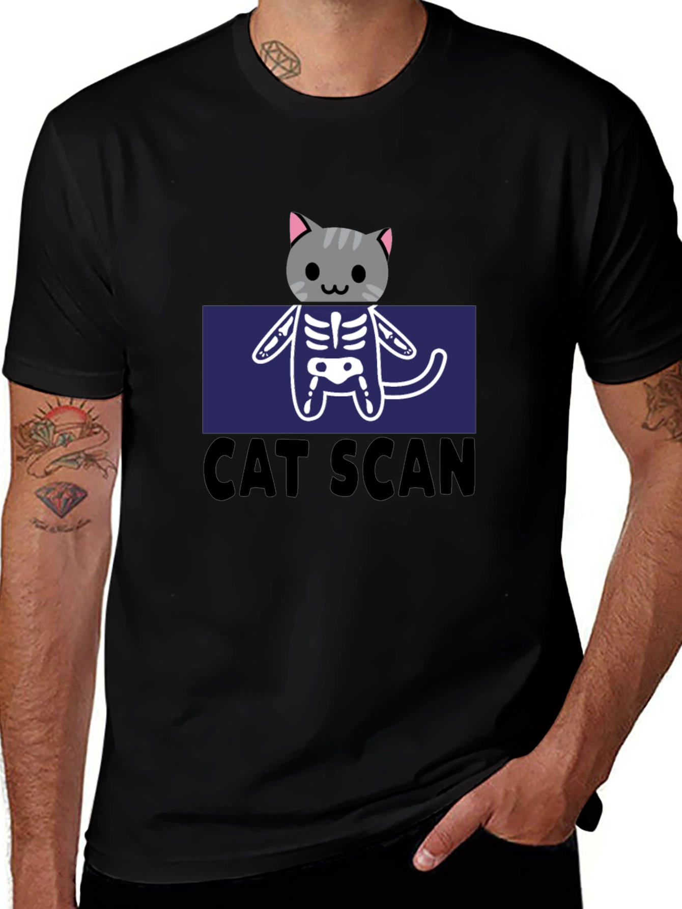Variant 8 of Cat Scan Funny Graphic T-Shirt