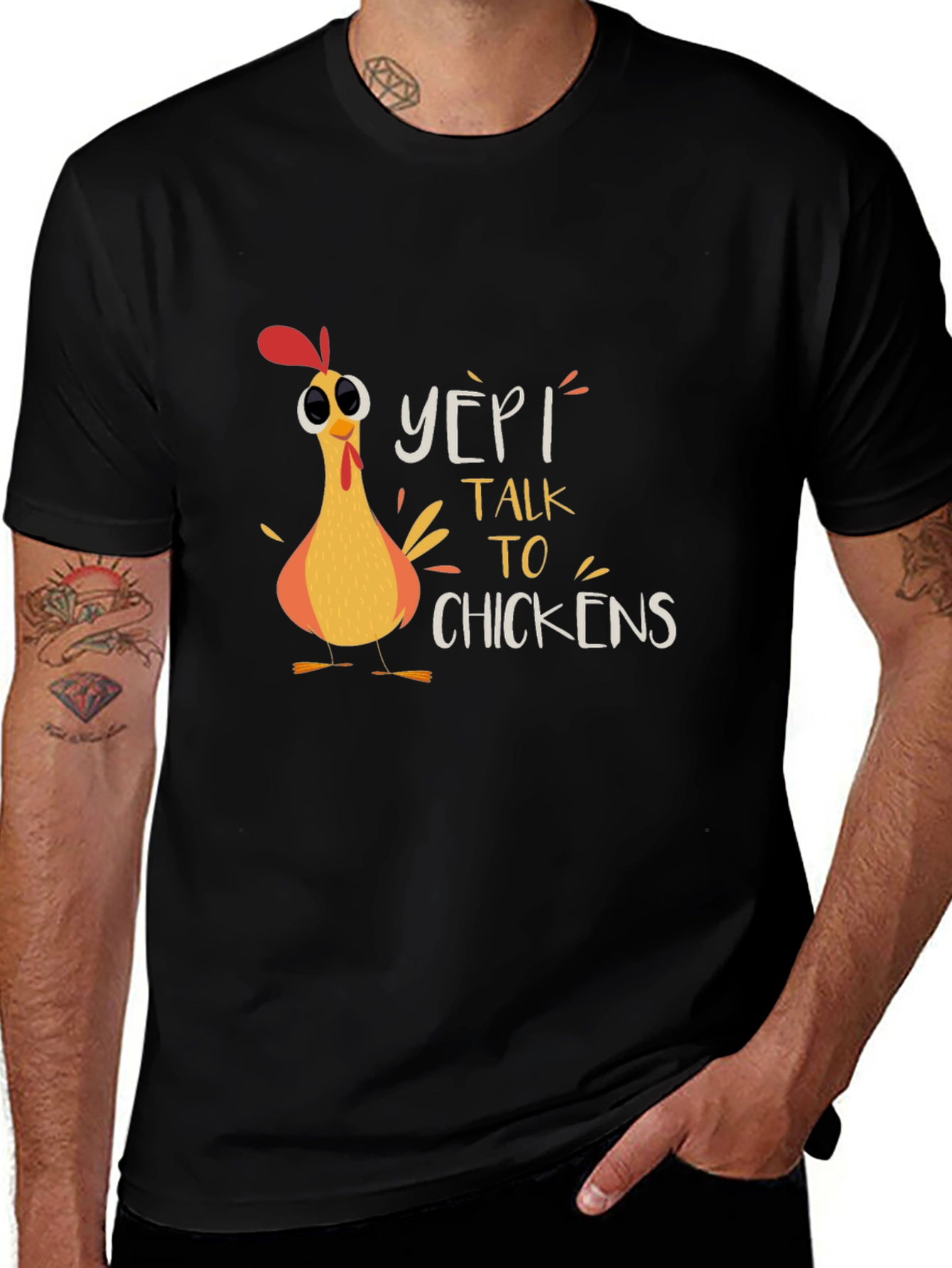 Variant 28 of Yep! I Talk to Chickens Graphic T-Shirt