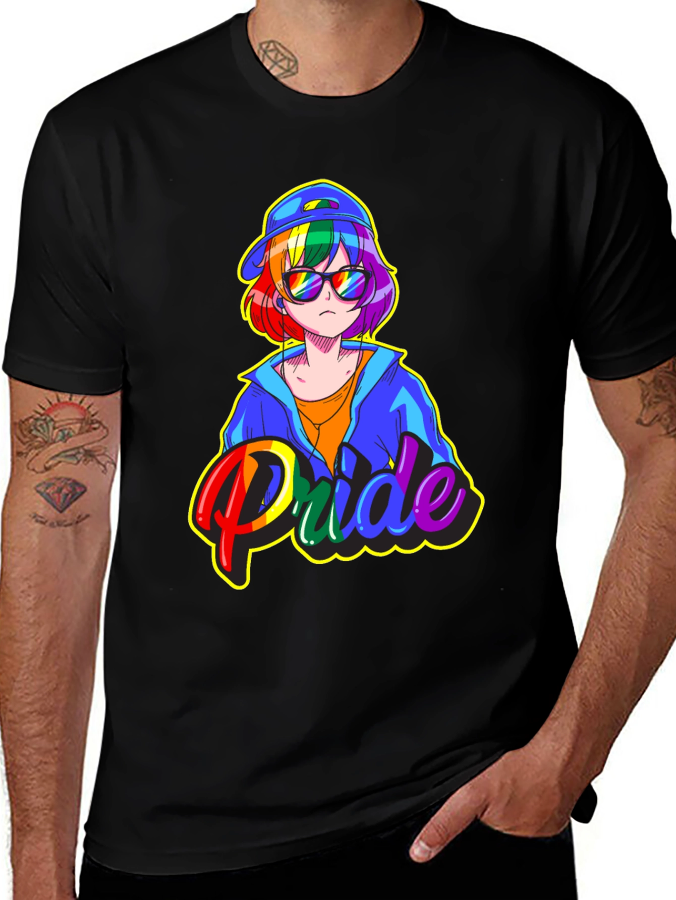 Variant 9 of Pride Anime Graphic Tee - Black Unisex T-Shirt