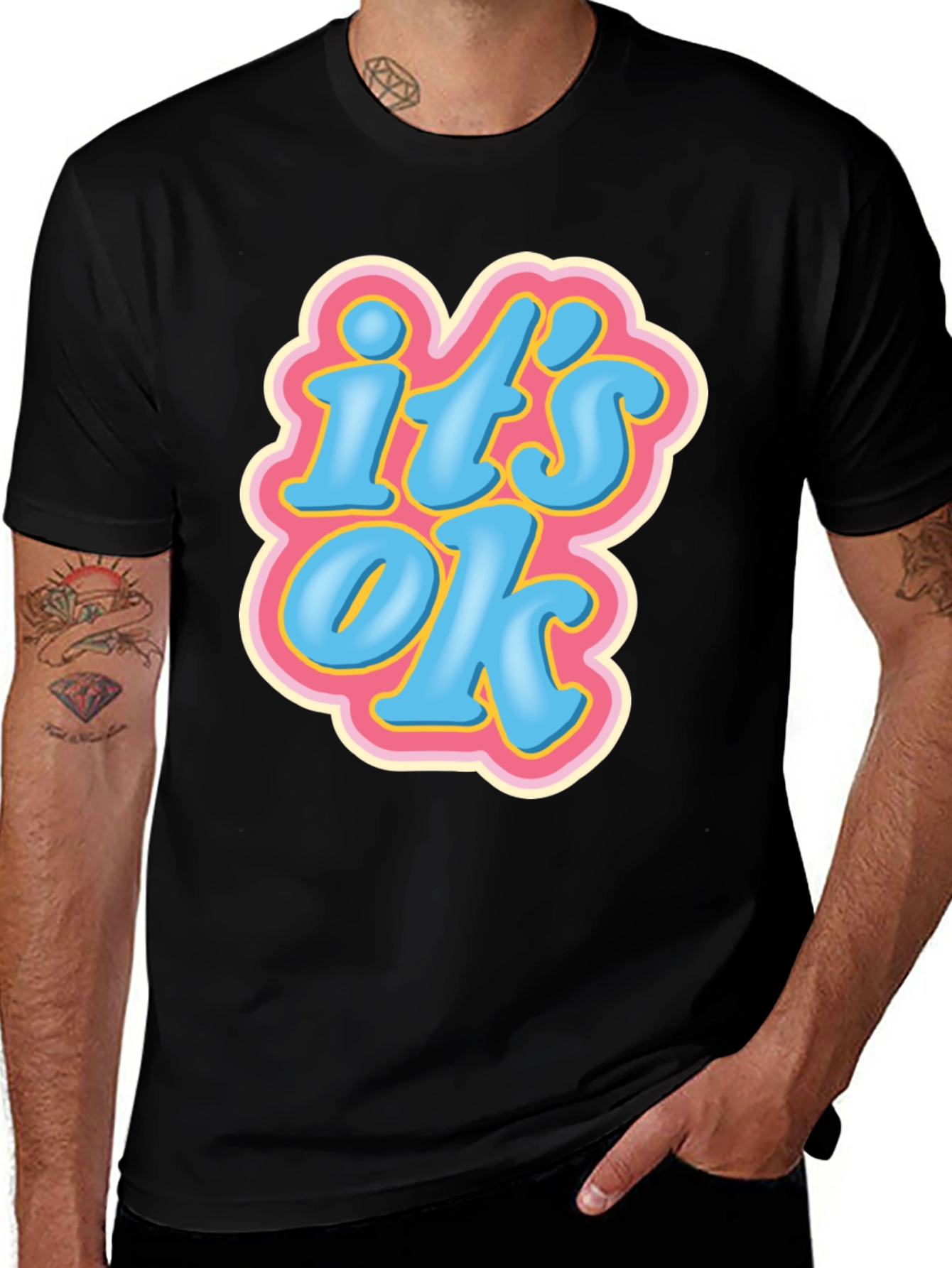 Variant 25 of It's OK Graphic Tee - Retro Comfort