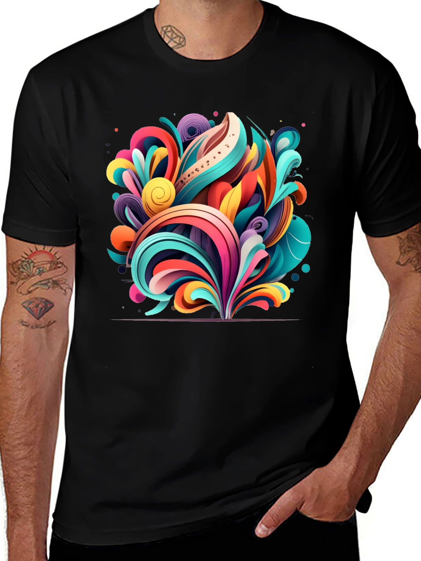 Variant 16 of Abstract Art Black T-Shirt
