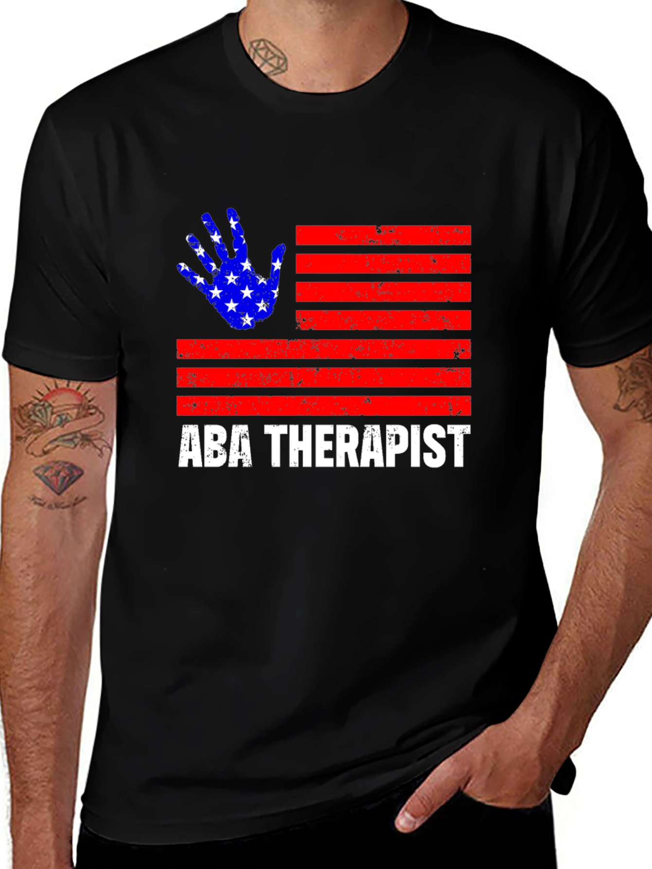 ABA Therapist USA Flag T-Shirt