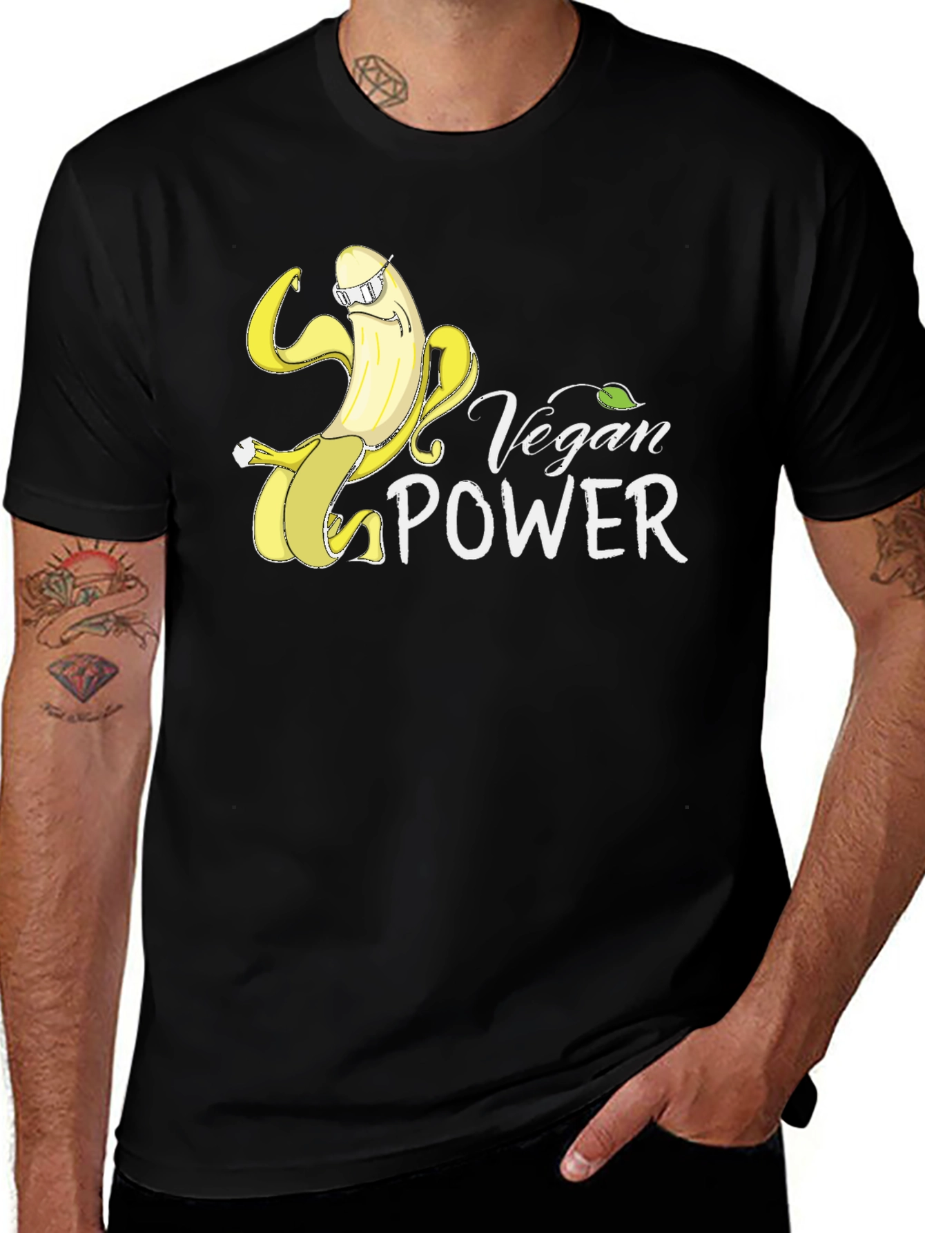Variant 21 of Vegan Power Banana Graphic T-Shirt
