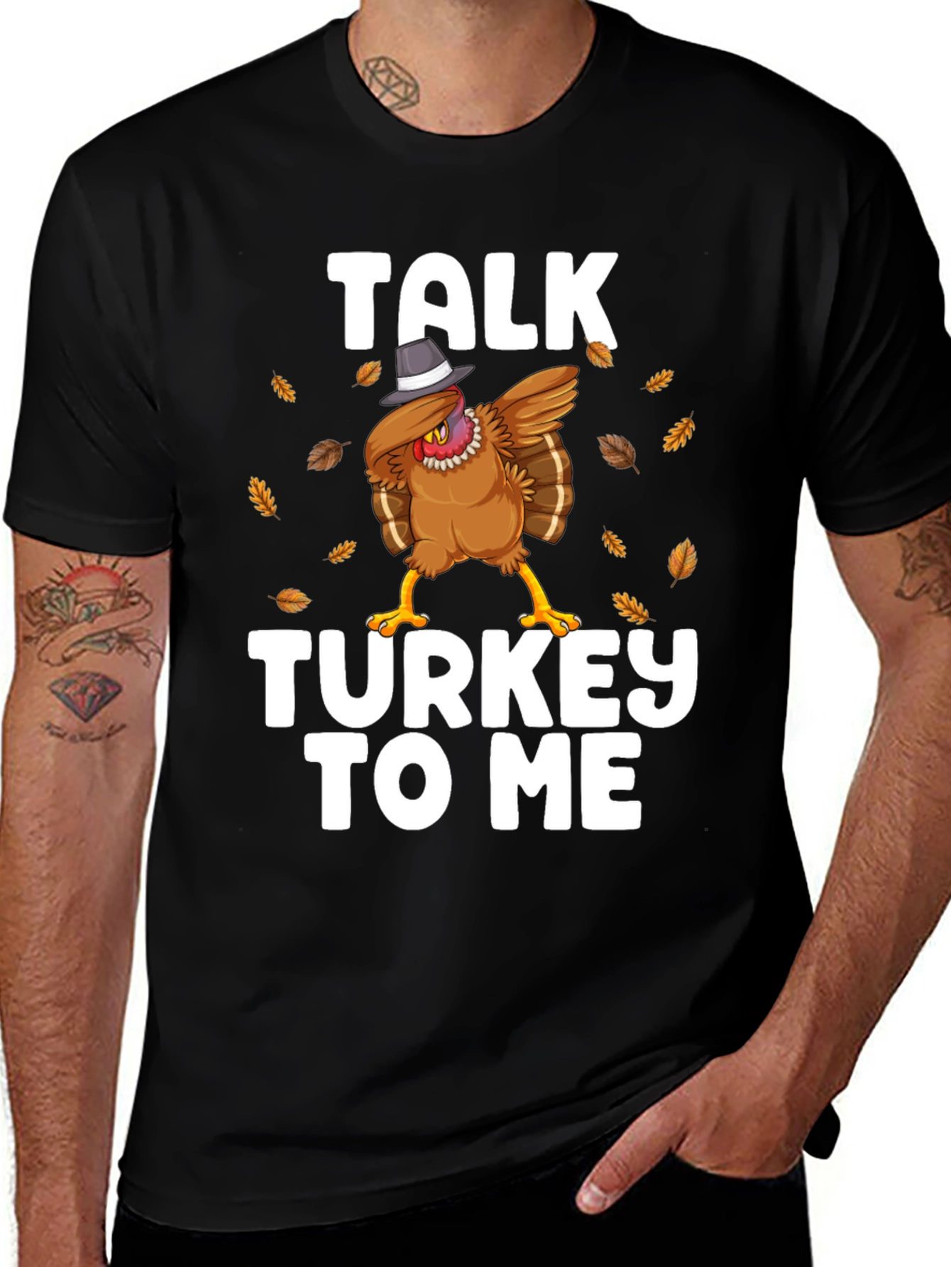 Talk Turkey To Me Thanksgiving Graphic T-Shirt
