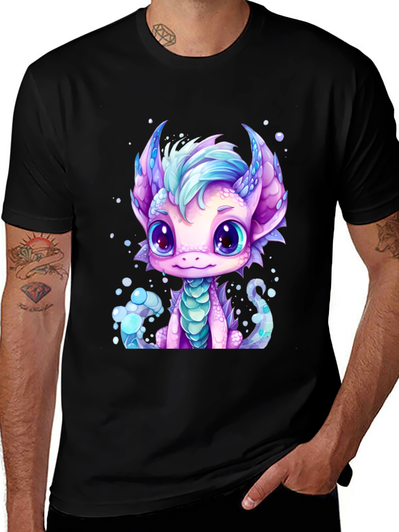 Cute Dragon Graphic Tee - Fantasy T-Shirt