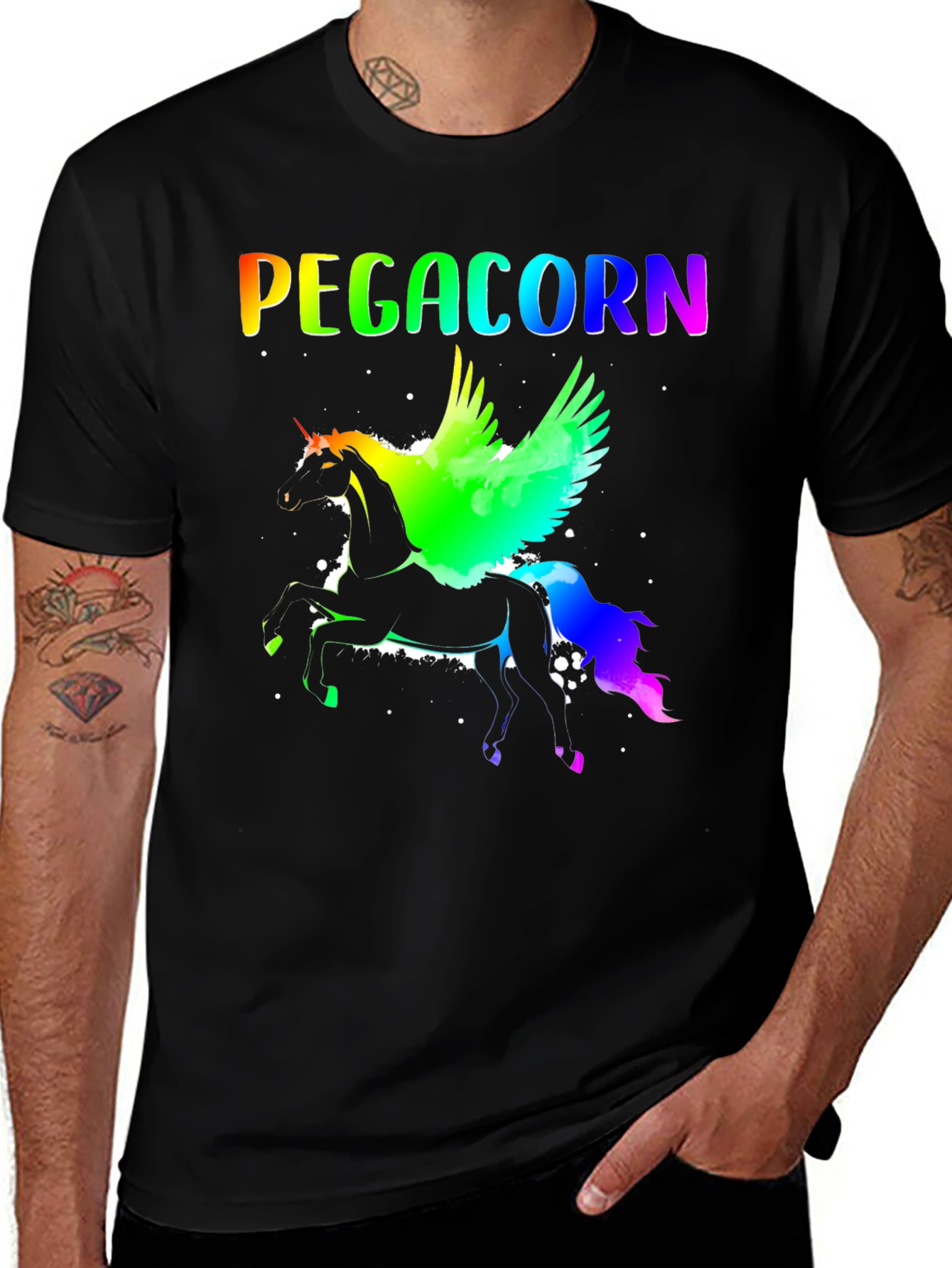 Pegacorn Rainbow Graphic Tee