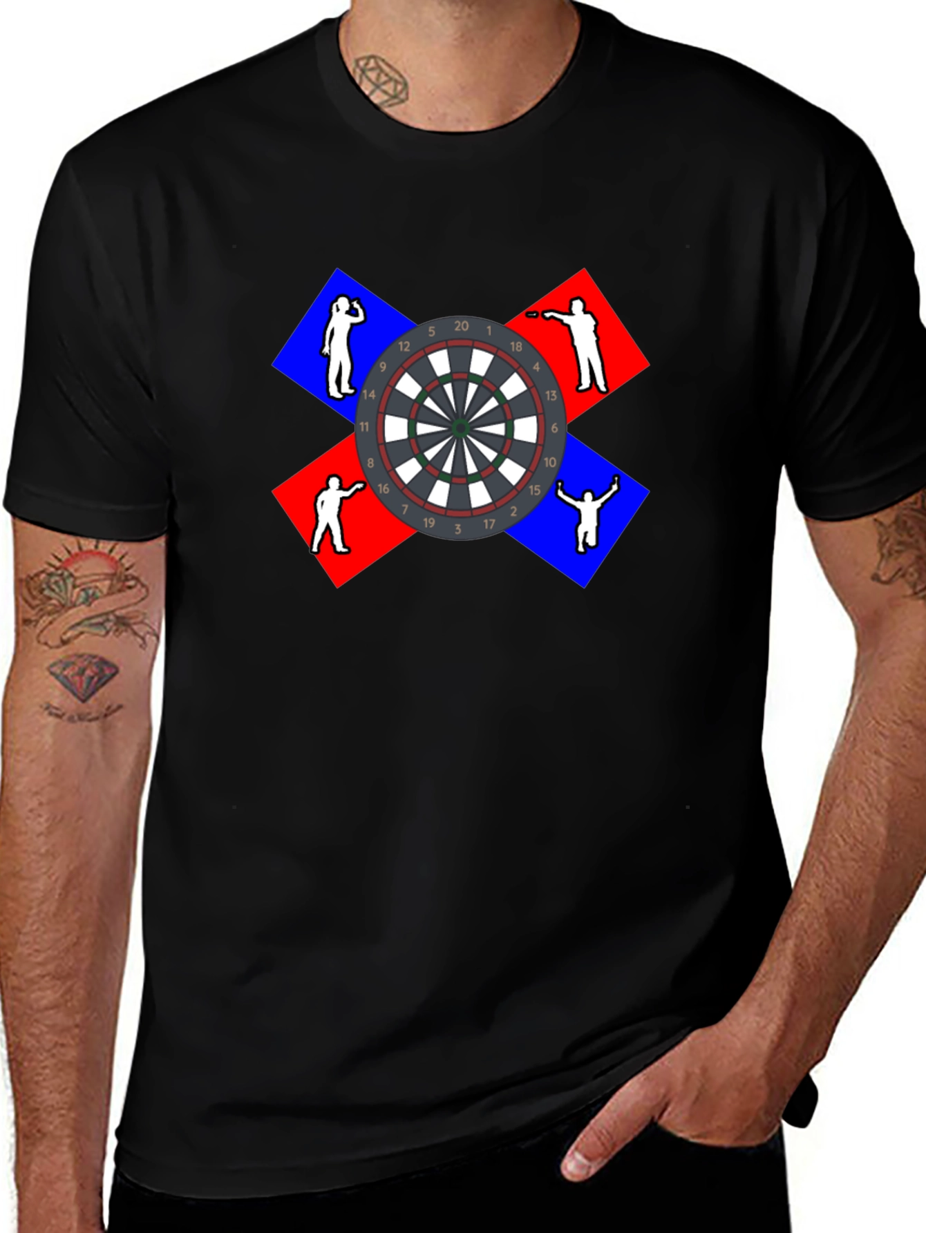 Variant 6 of Dartboard Graphic Tee - Unique Dart Player Design