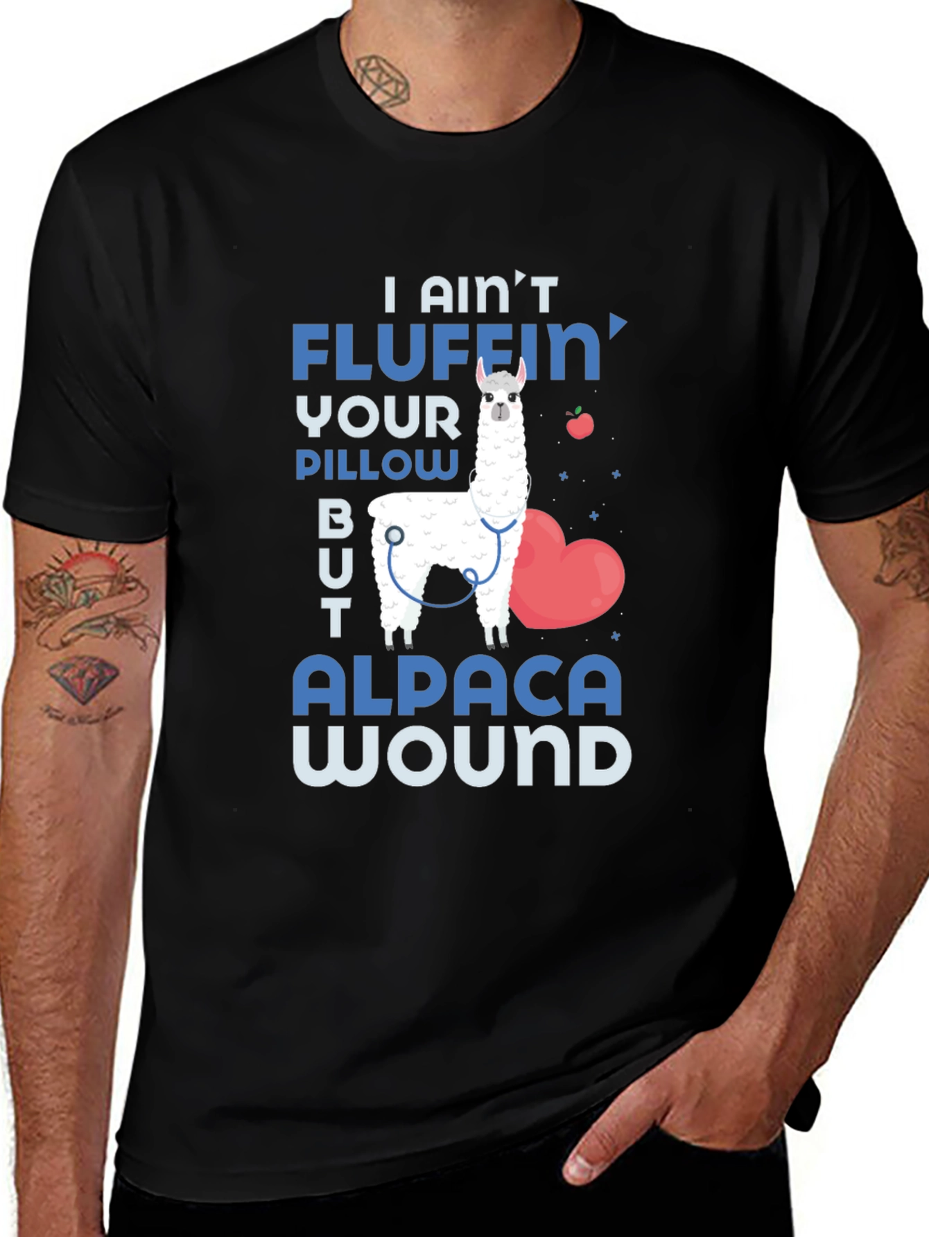 Alpaca Wound T-Shirt Funny Nurse Doctor Medical Tee