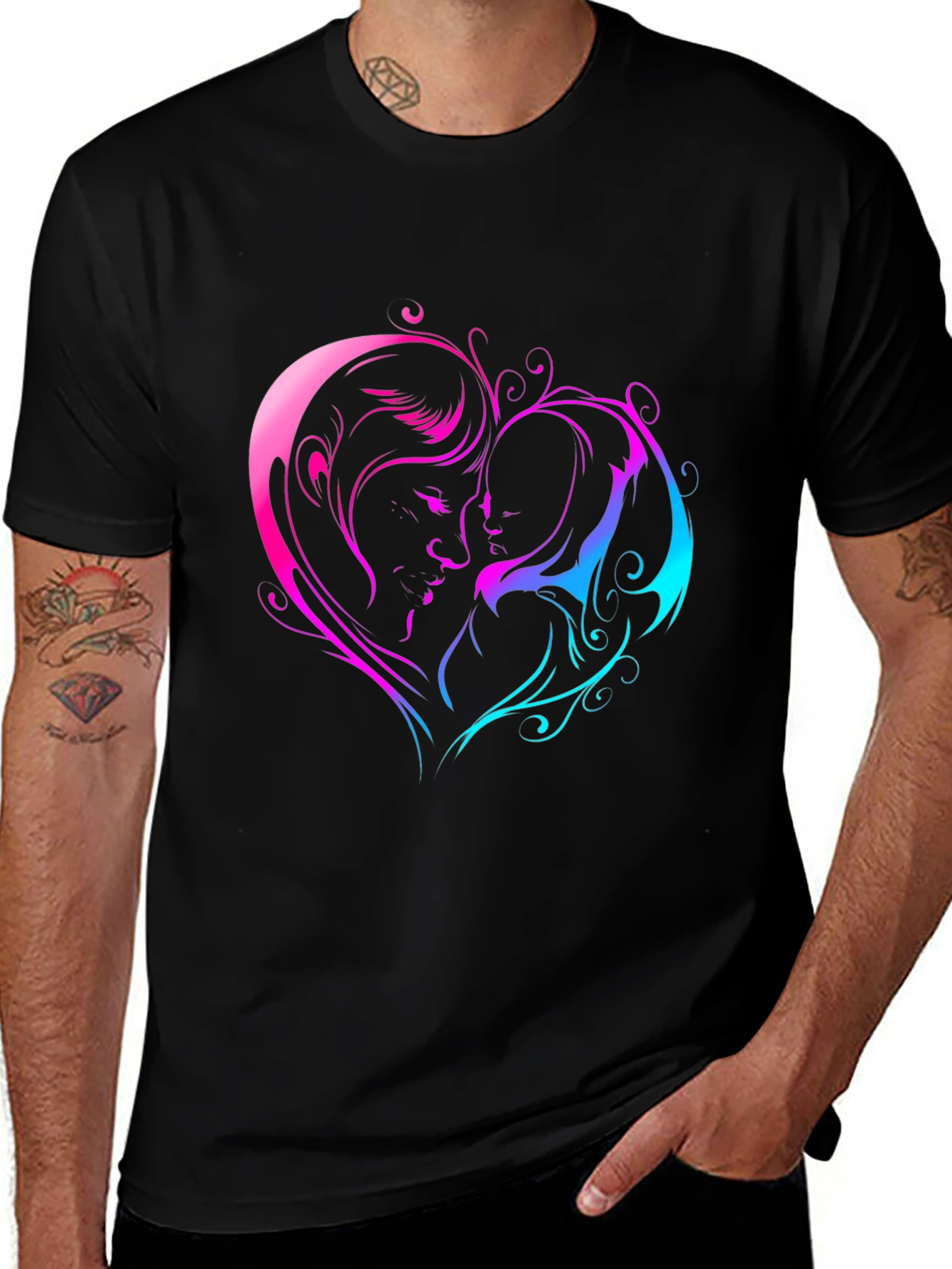 Variant 16 of Heart Mother & Child Graphic Tee