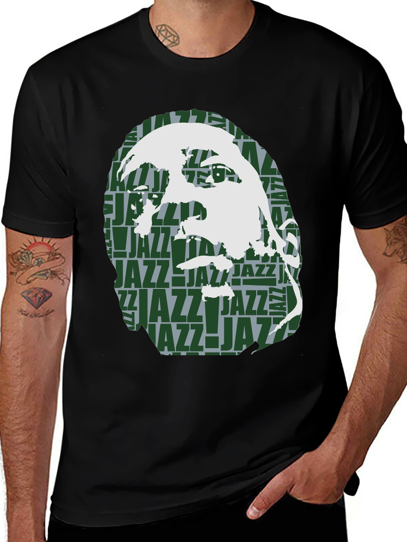 Variant 14 of Jazz Musician Graphic T-Shirt - Cool Music Tee