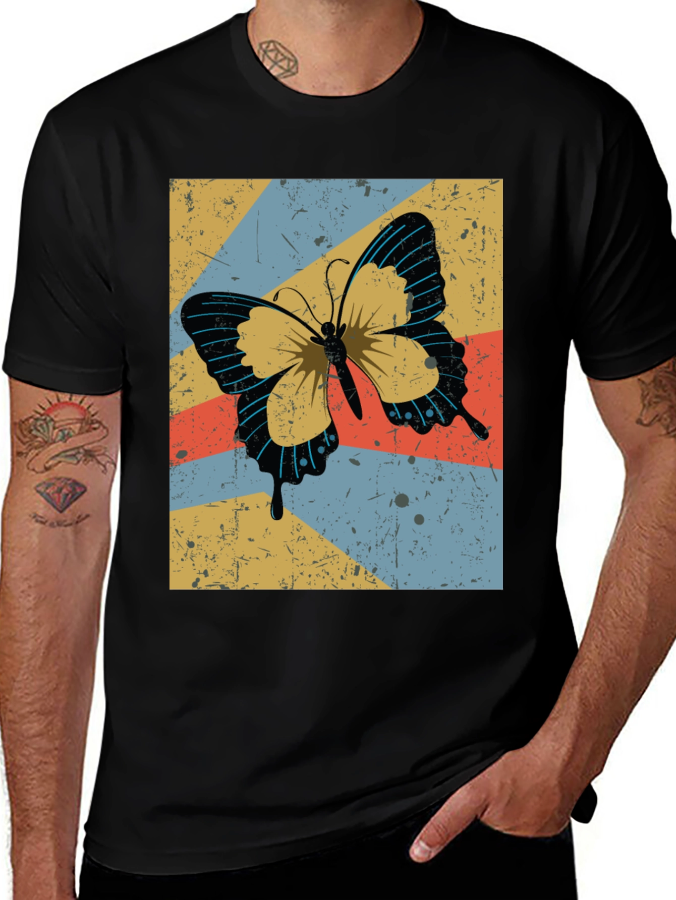 Variant 5 of Retro Butterfly Graphic Tee - Stylish Comfort