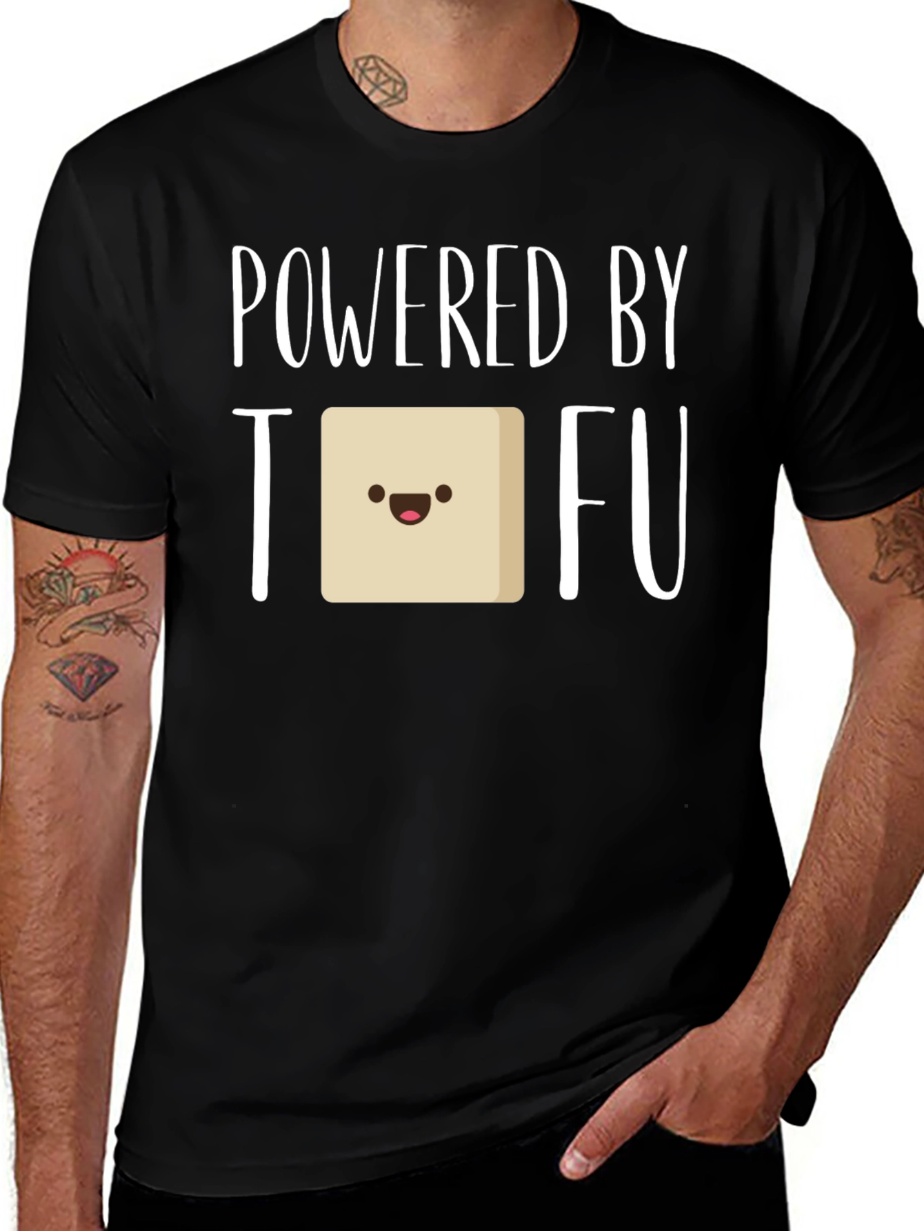 Variant 19 of Powered by Tofu Graphic Tee - Vegan Friendly