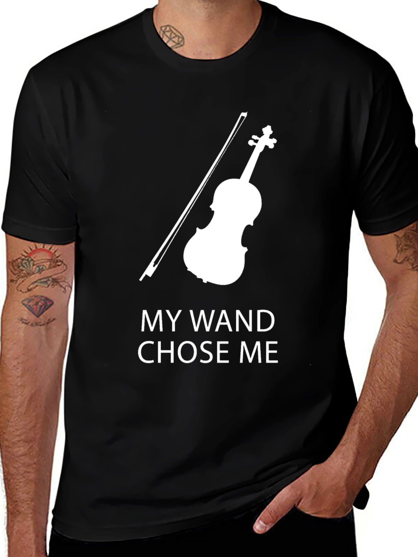 Variant 6 of My Wand Chose Me Violin T-Shirt