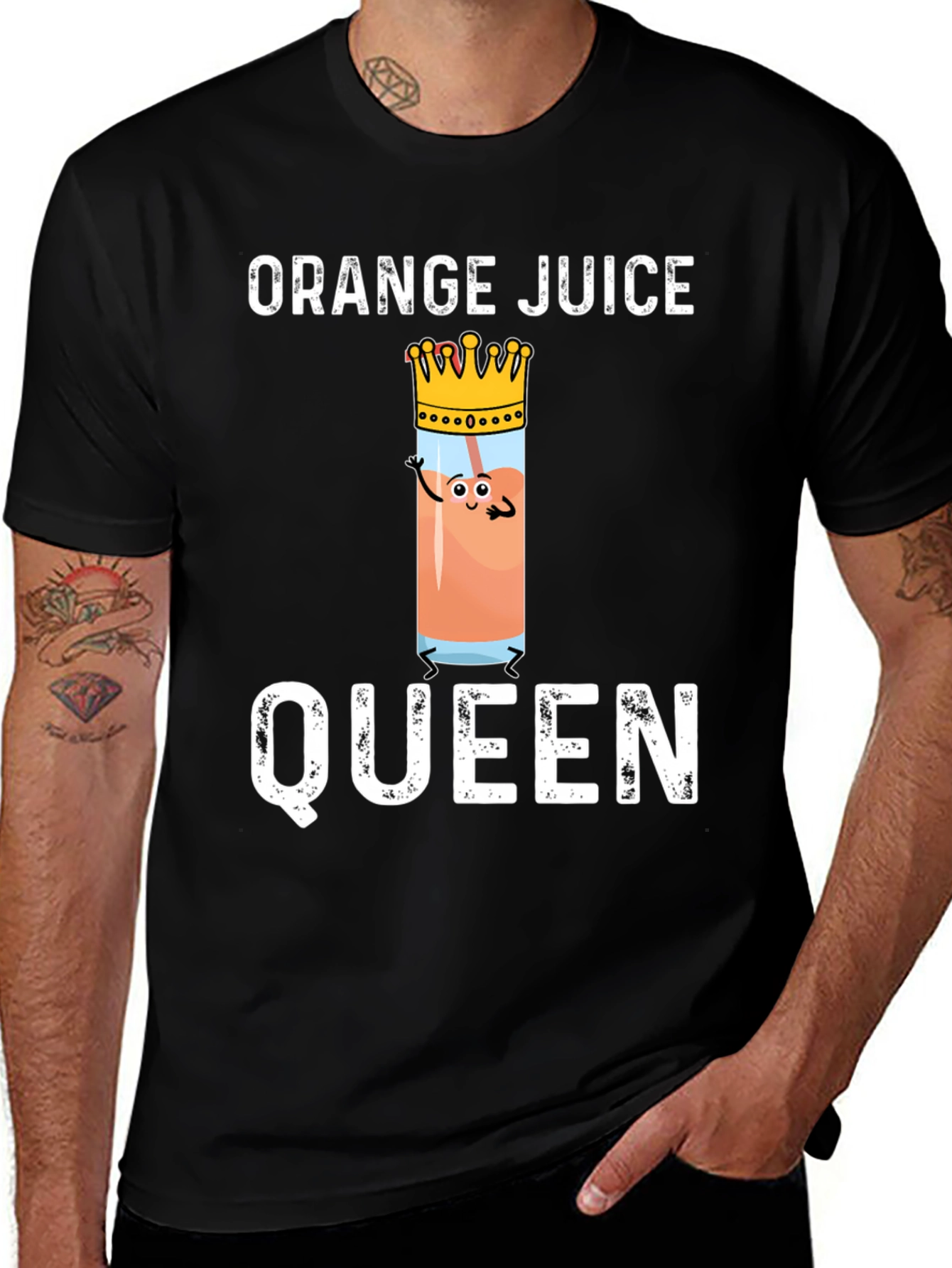 Variant 13 of Orange Juice Queen Funny Graphic T-Shirt