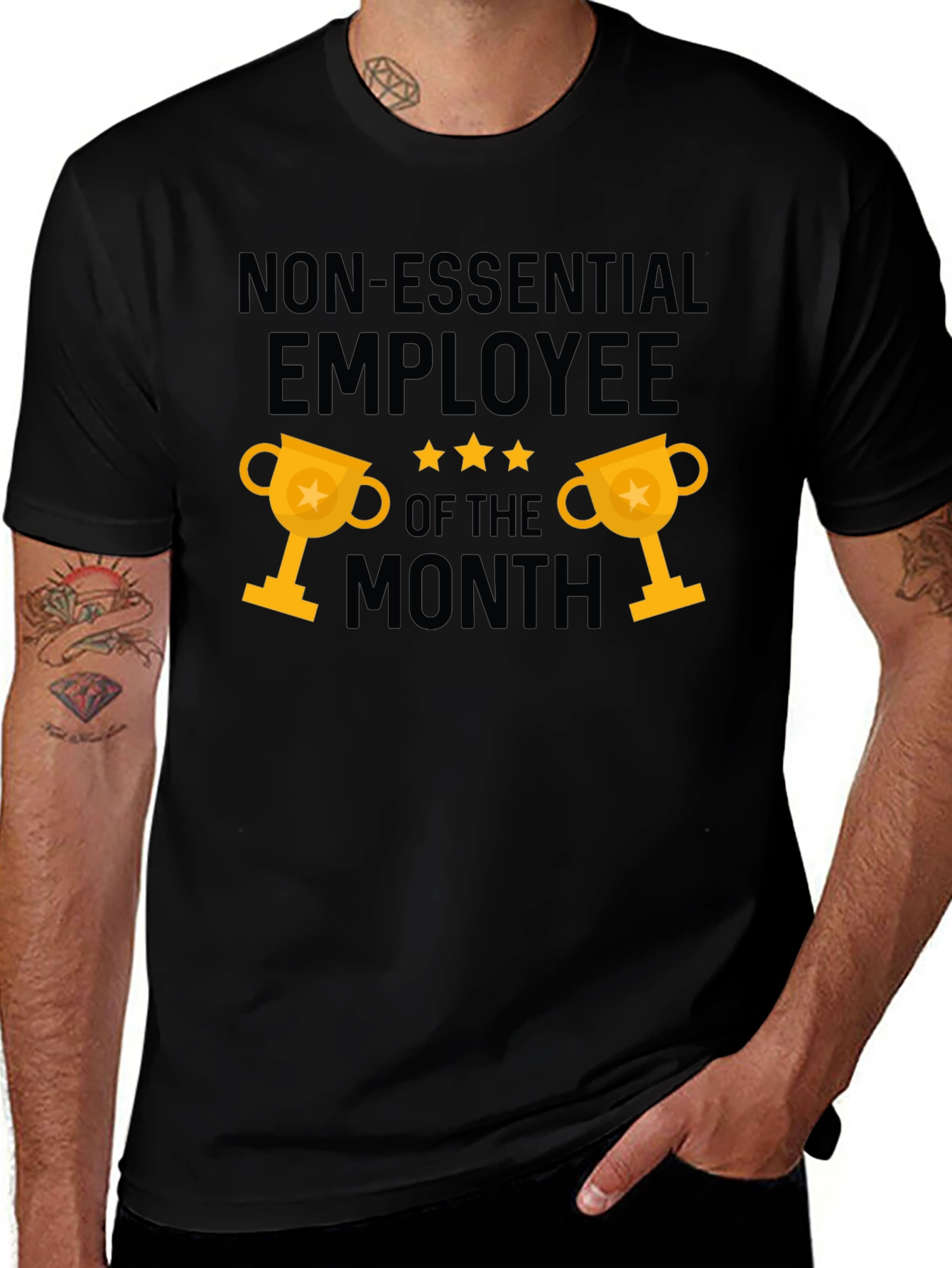 Variant 15 of Non-Essential Employee of the Month Graphic Tee
