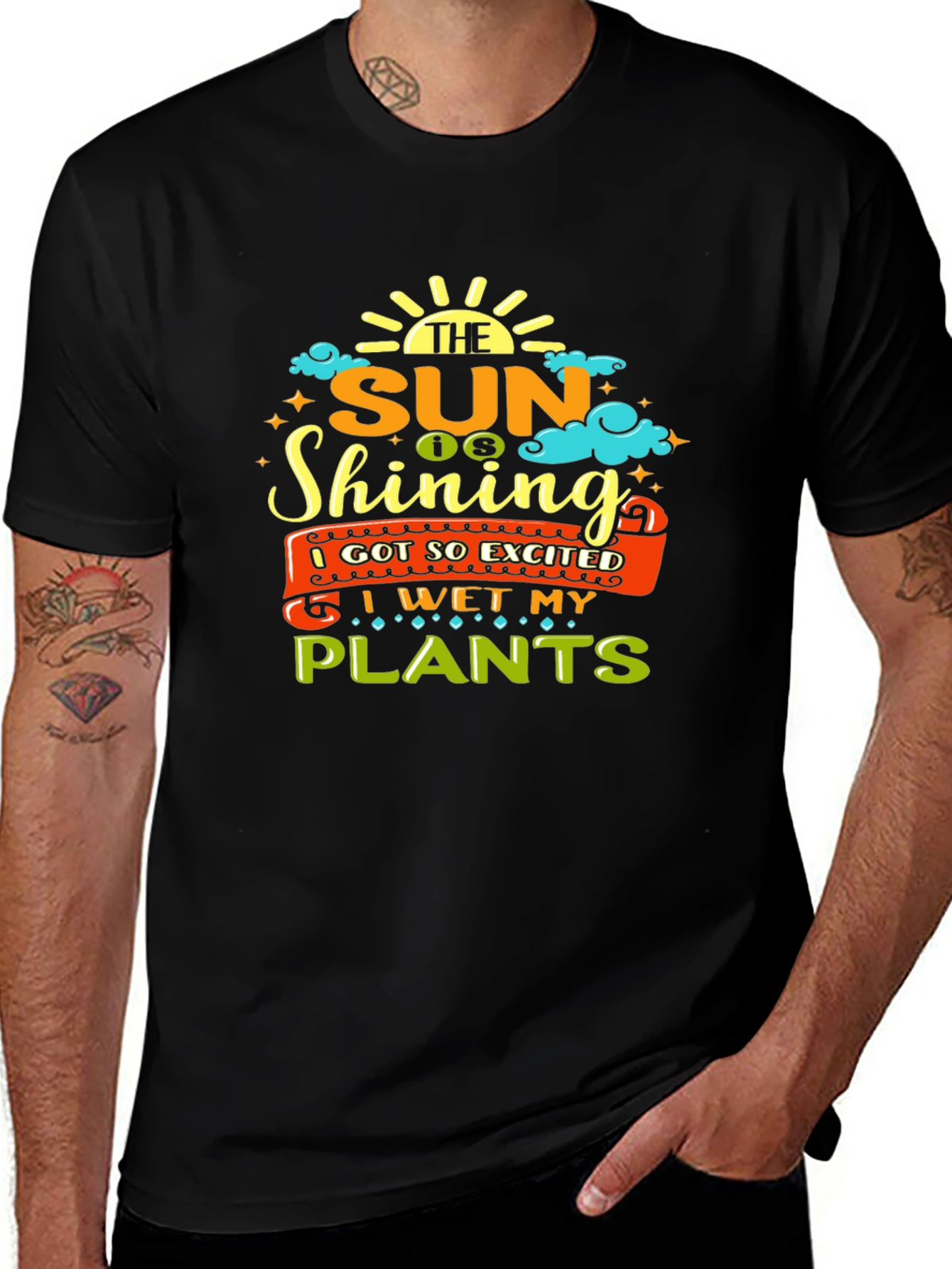 Funny 'I Wet My Plants' Garden T-Shirt