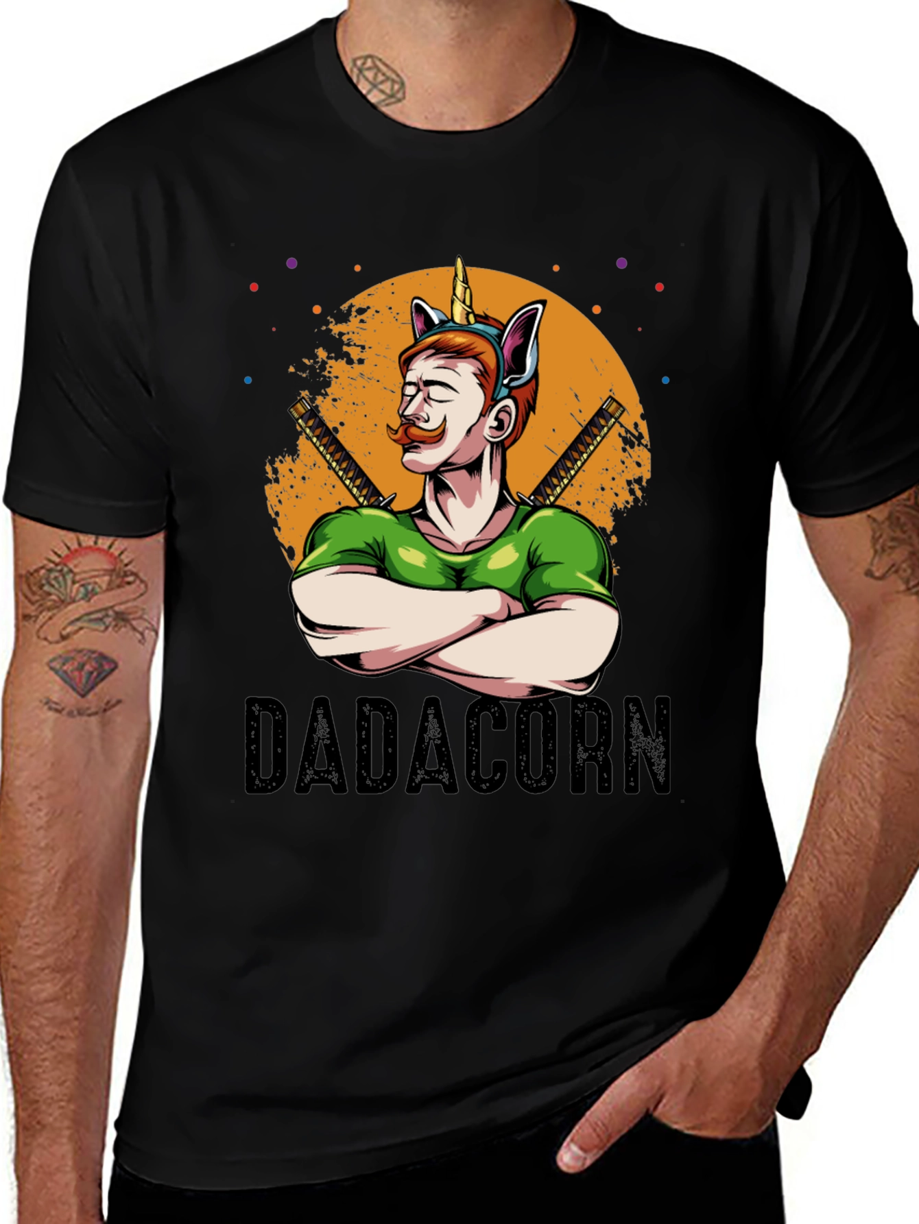 Dadacorn Graphic Tee - Unicorn Dad T-Shirt