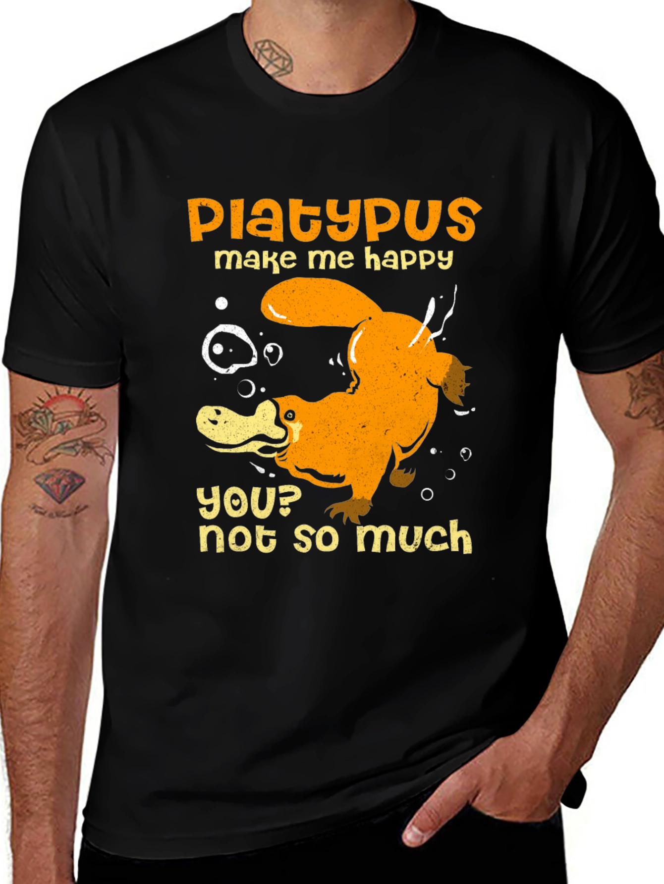 Variant 2 of Platypus Make Me Happy Graphic T-Shirt