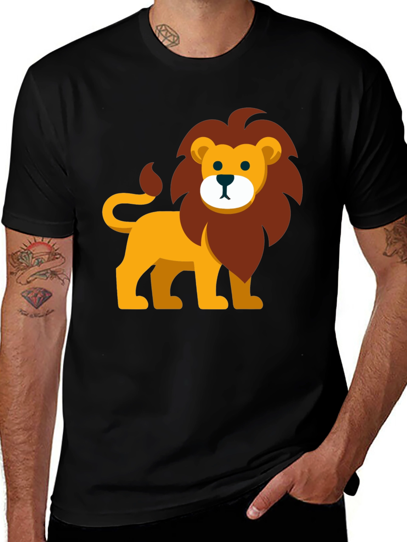 Variant 19 of Lion Graphic Tee - Fun Animal Print