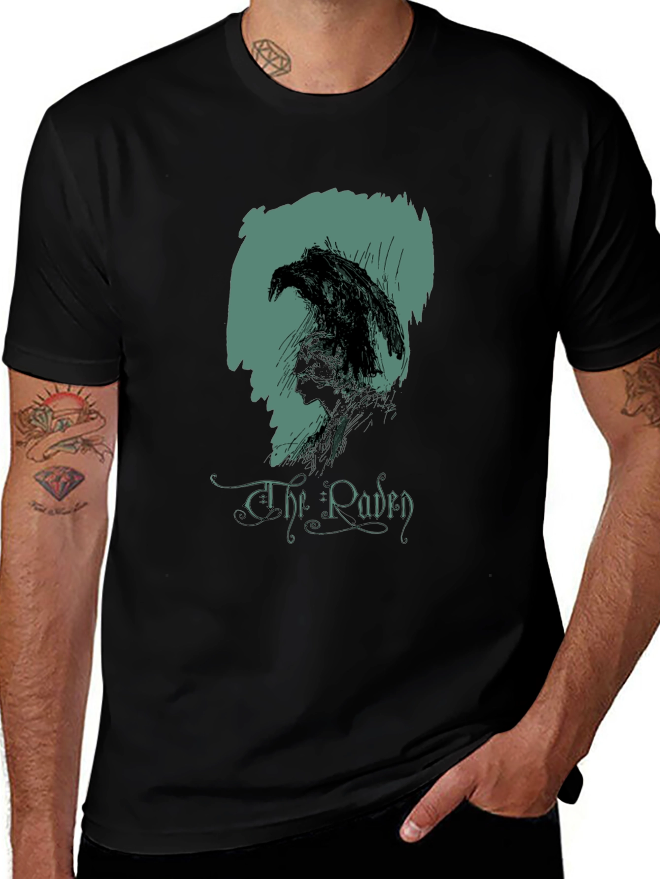 The Raven Graphic Tee - Classic Literary Style