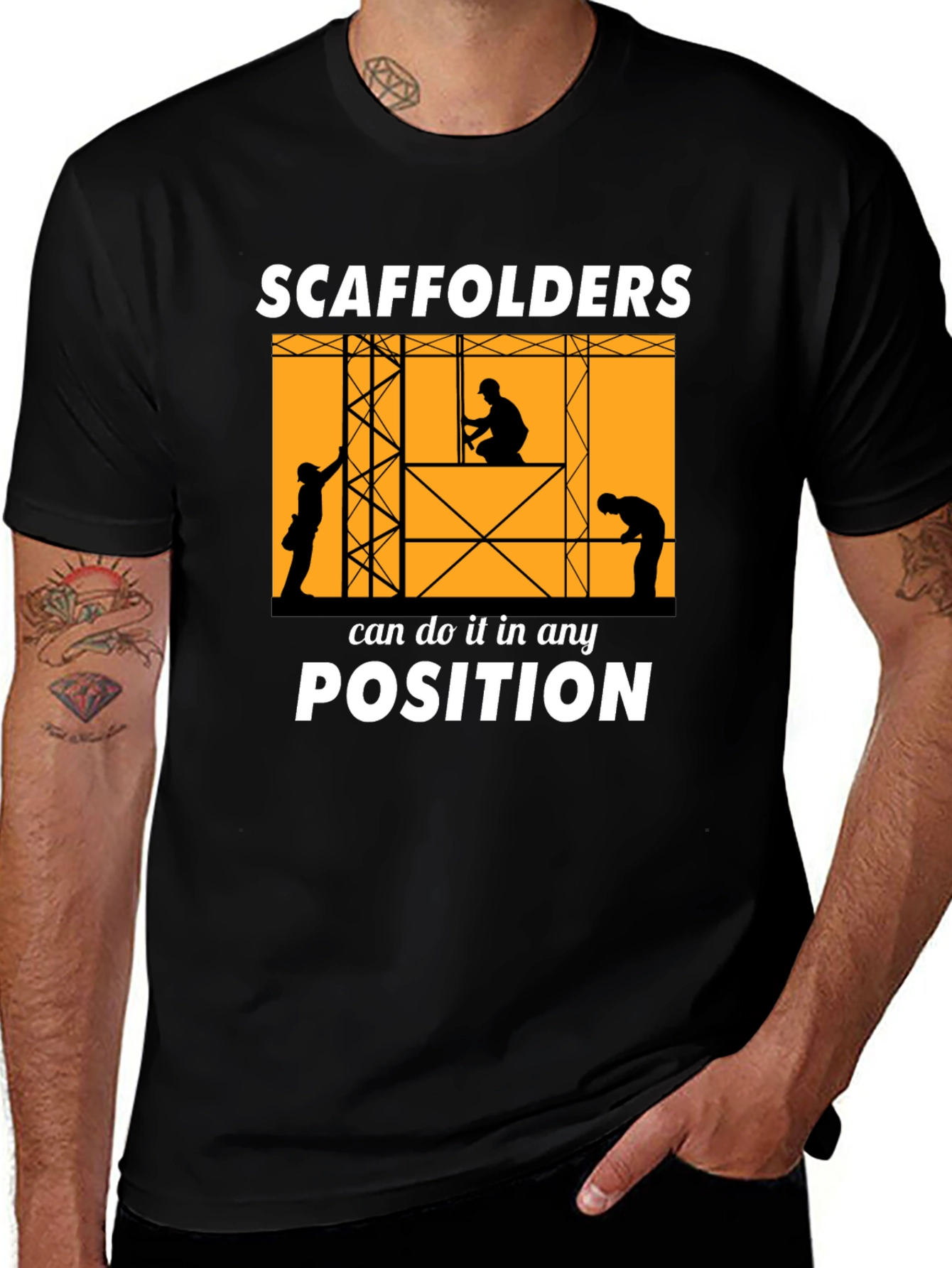 Variant 17 of Scaffolders Can Do It T-Shirt Construction Worker Tee