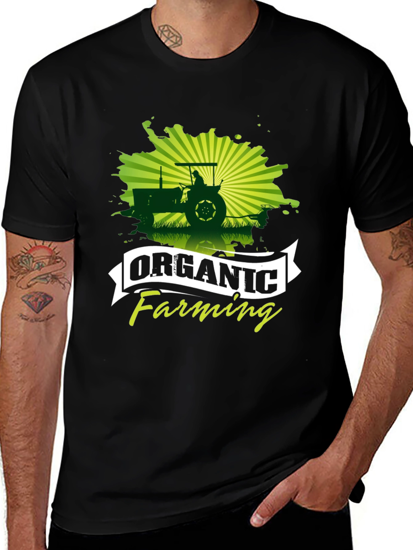Variant 16 of Organic Farming Black Graphic T-Shirt