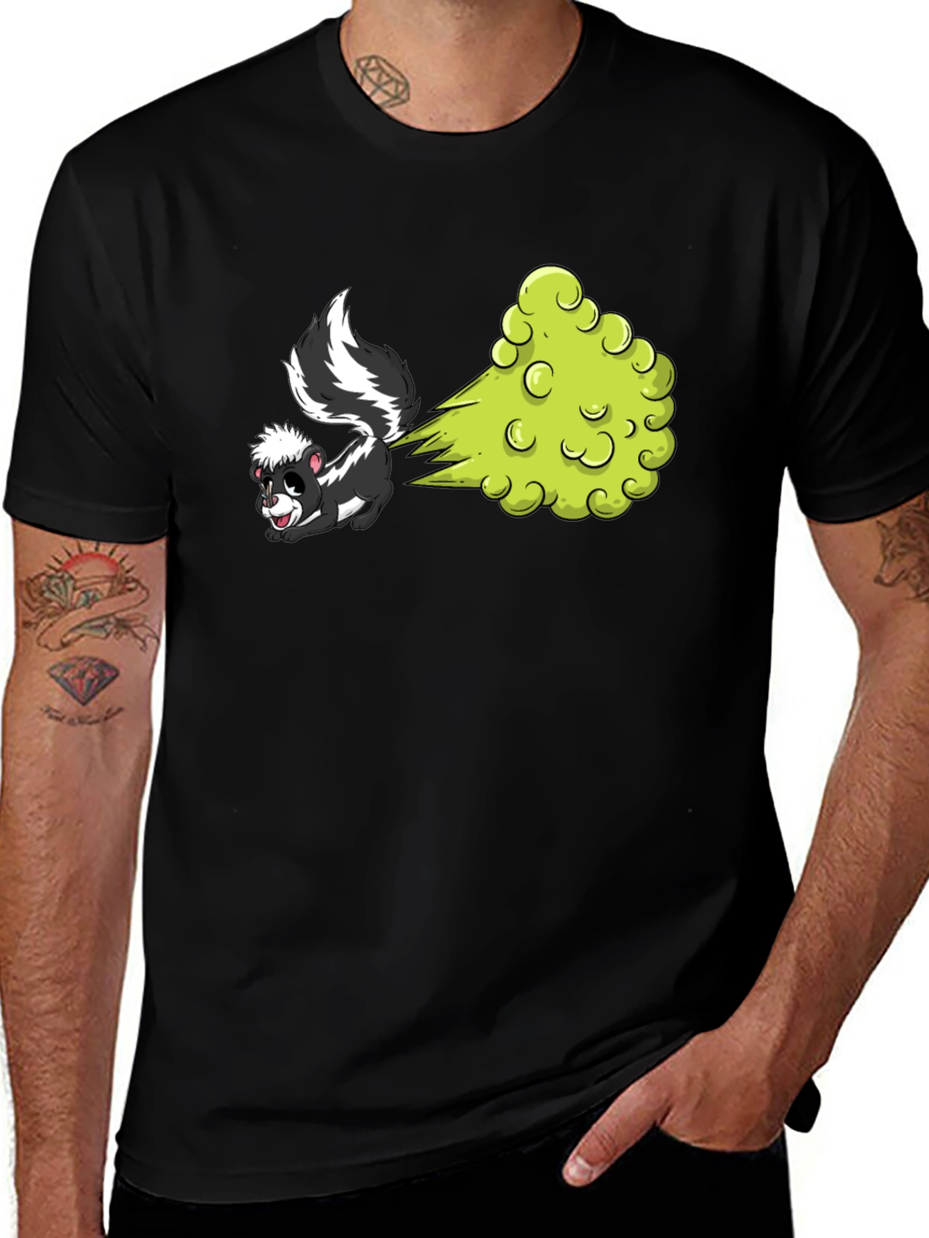Variant 17 of Funny Skunk Cartoon Graphic T-Shirt