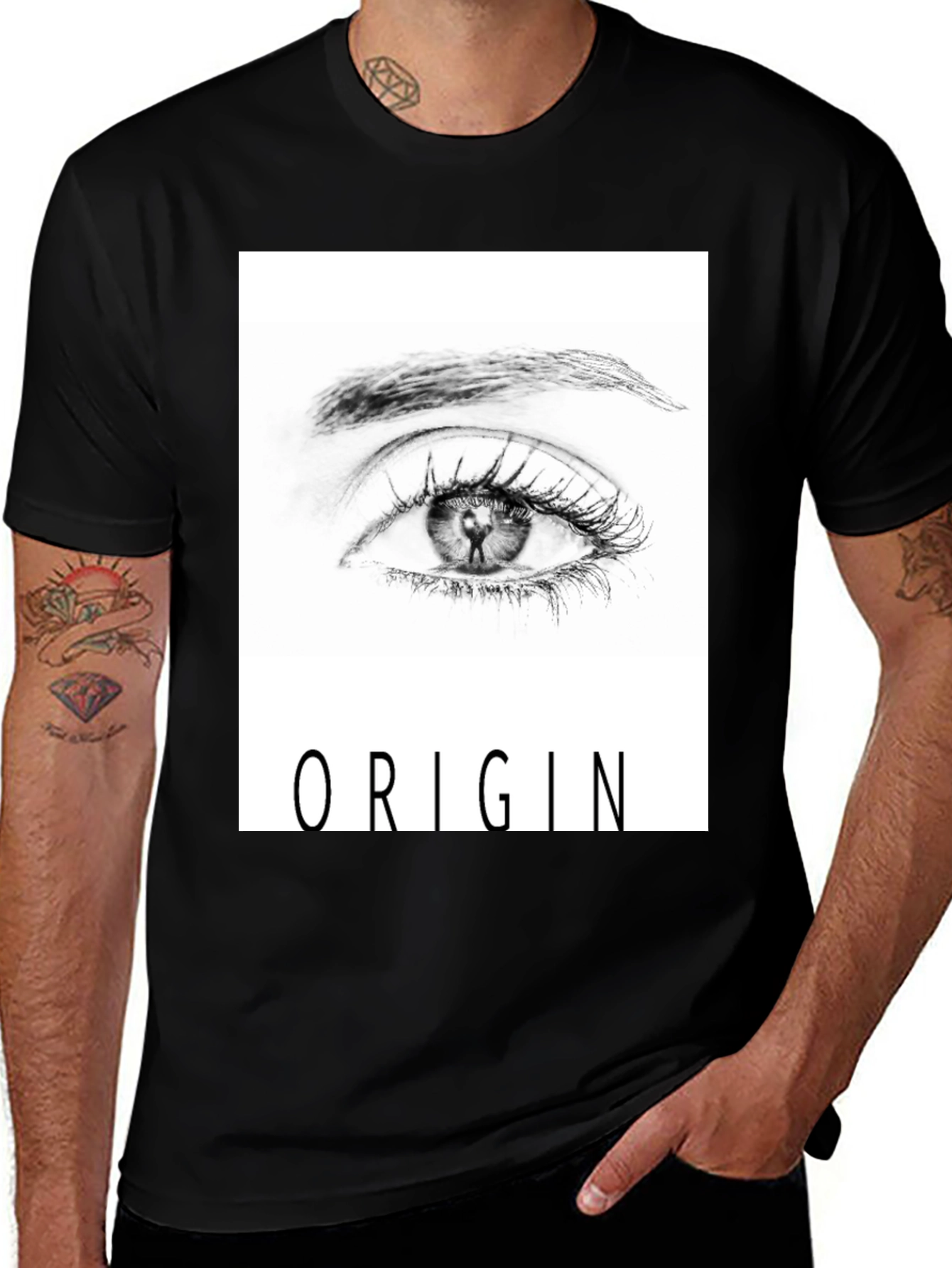 Variant 24 of Origin Eye Graphic Tee - Black Unisex T-Shirt