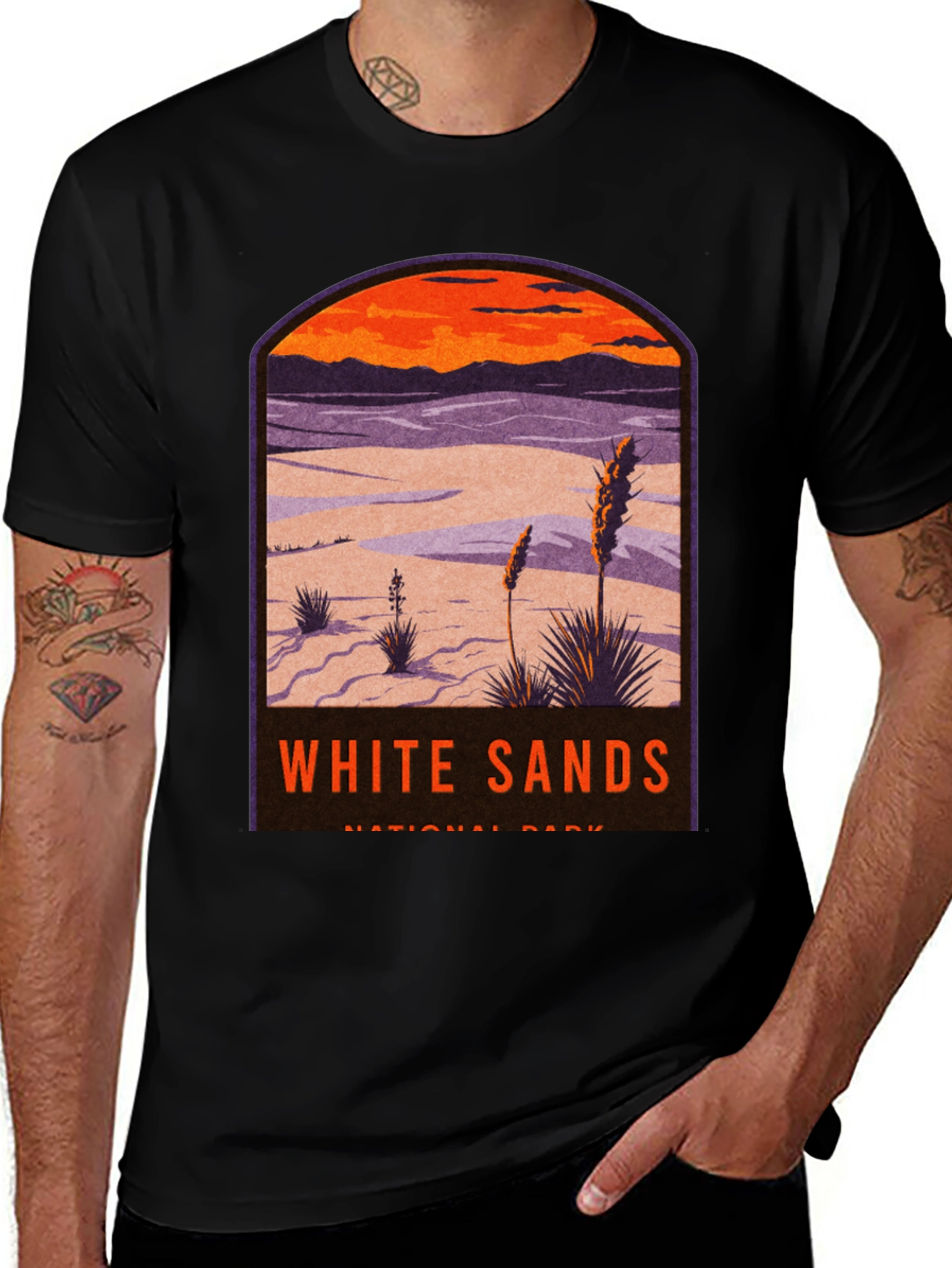 Variant 5 of White Sands National Park Graphic Tee - Black
