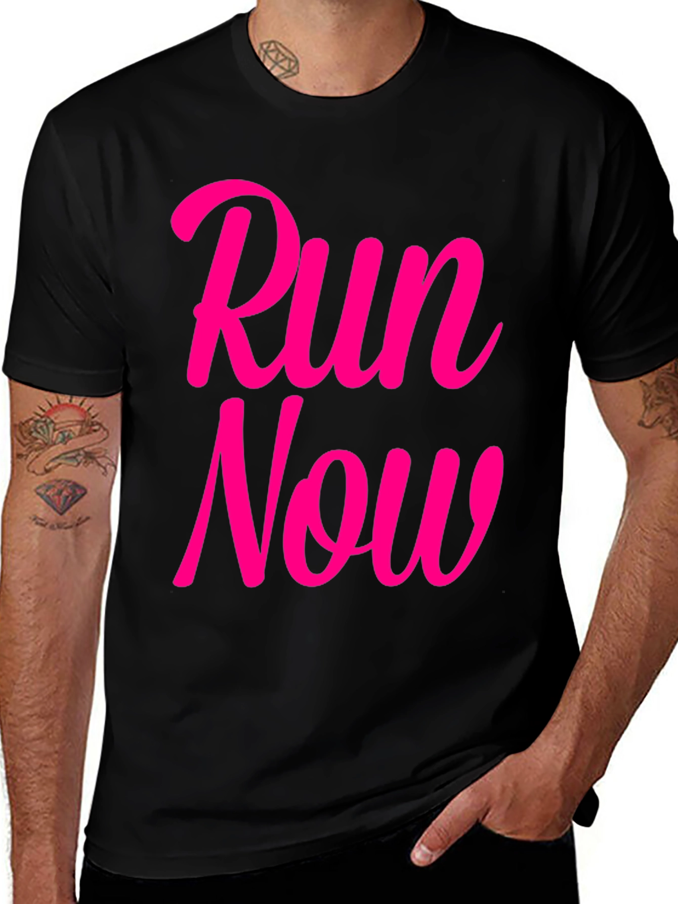 Run Now Black T-Shirt