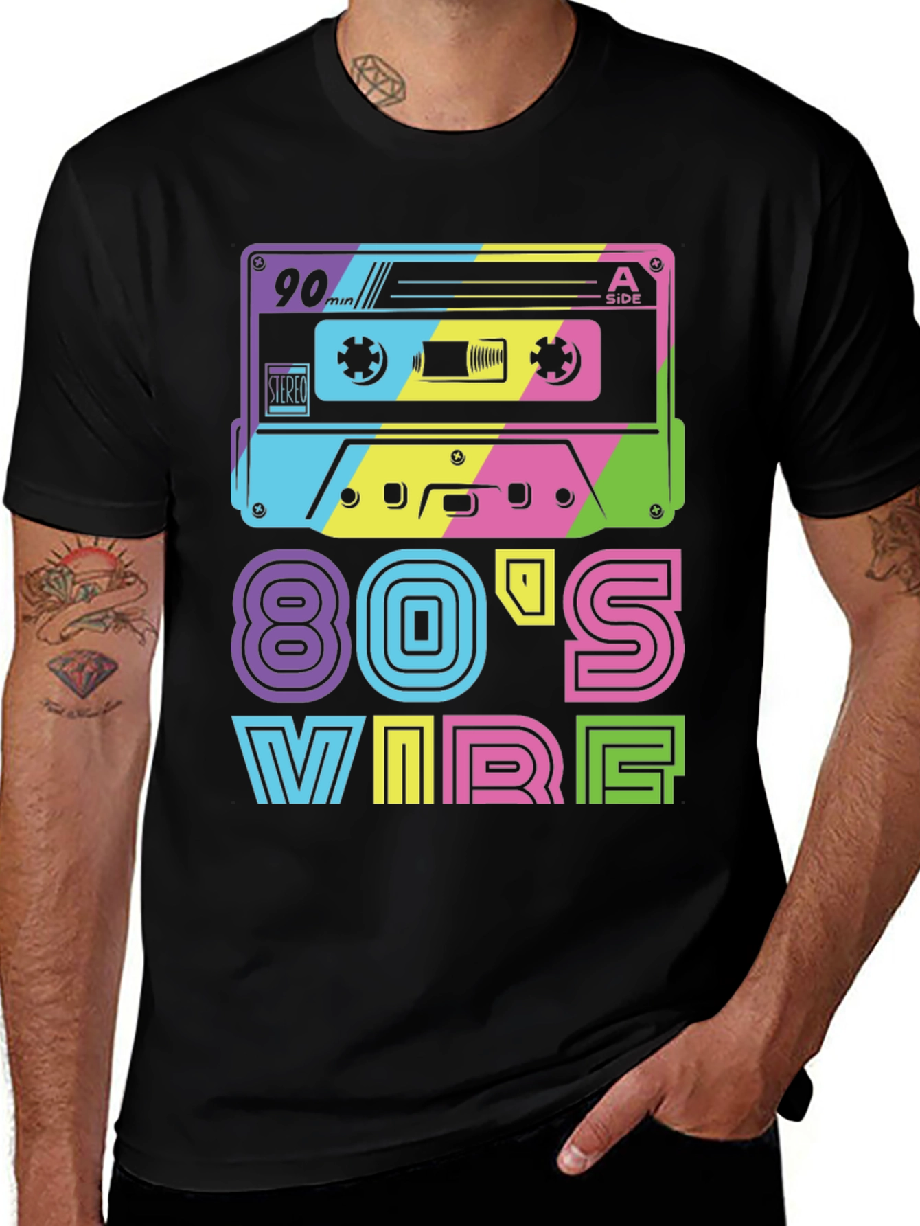 Retro 80's Vibes T-Shirt - Cassette Design