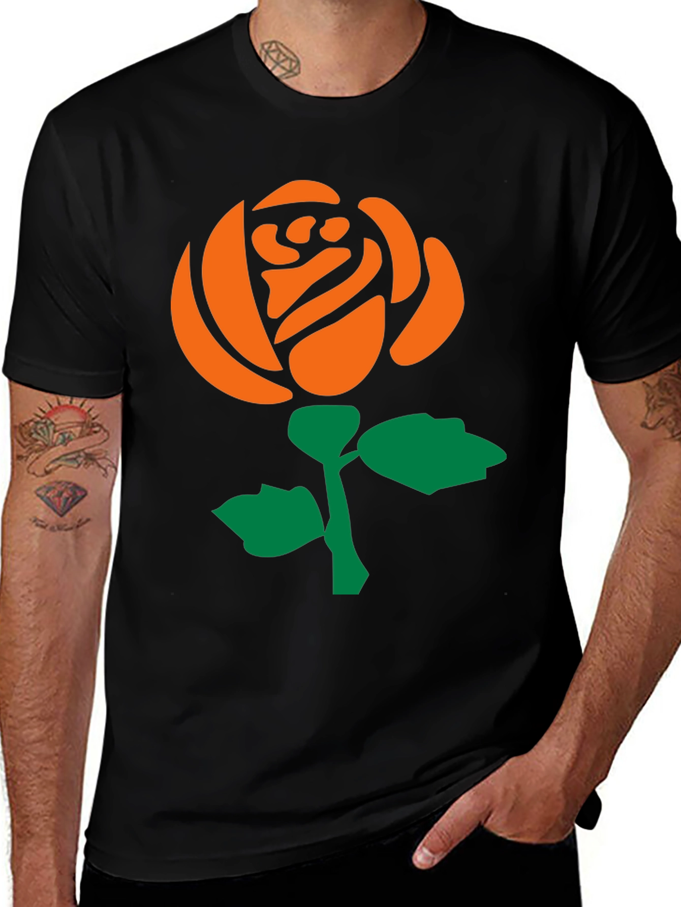 Variant 15 of Rose Graphic T-Shirt - Modern Casual Tee