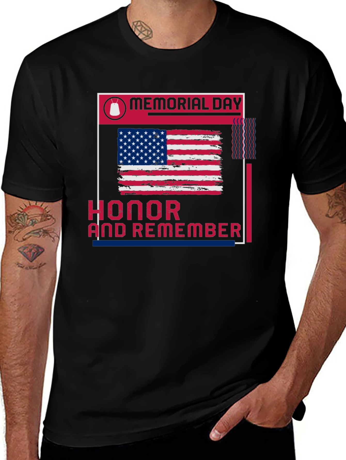 Memorial Day Honor & Remember Patriotic T-Shirt