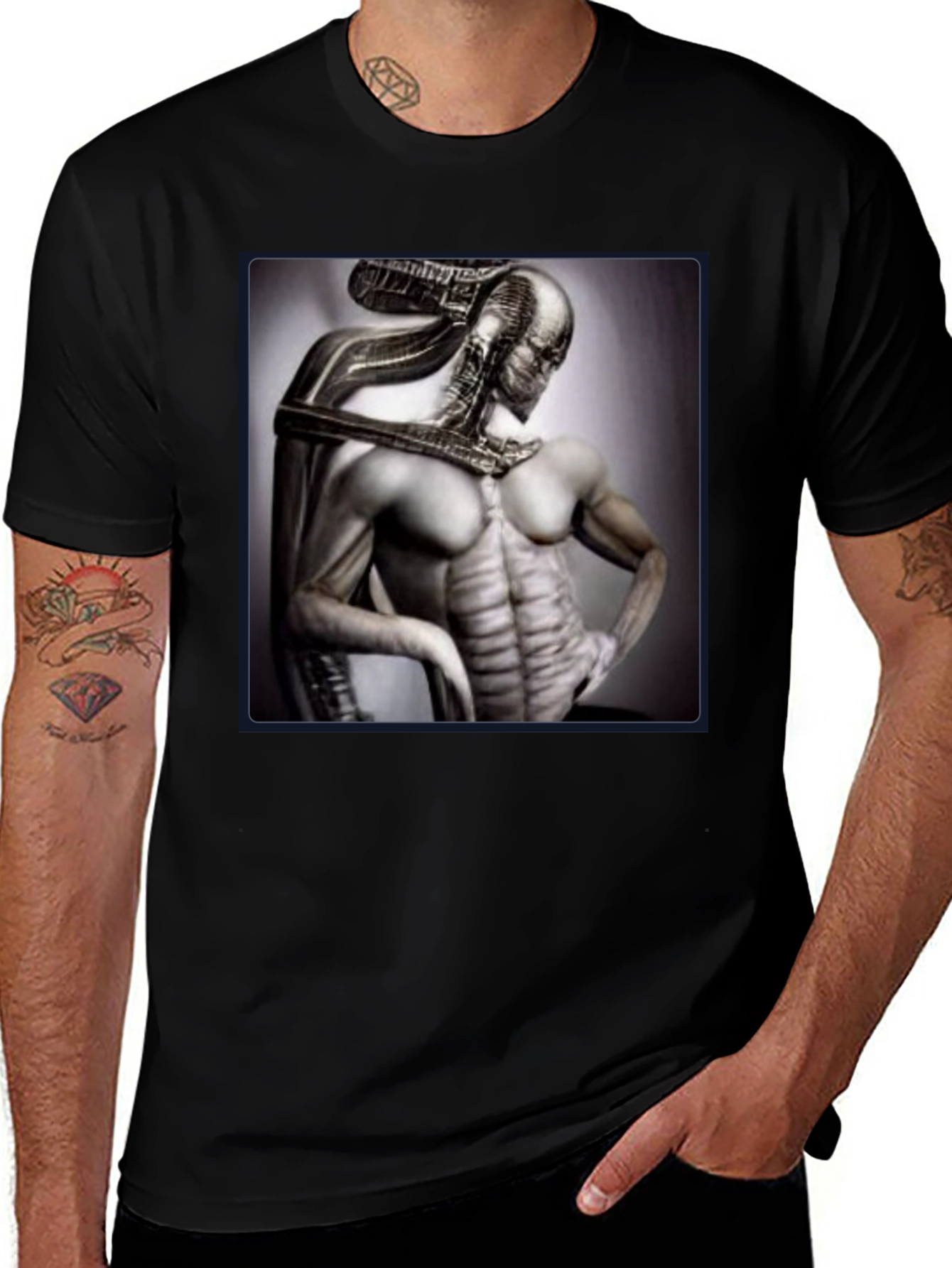 Variant 28 of HR Giger Inspired T-Shirt