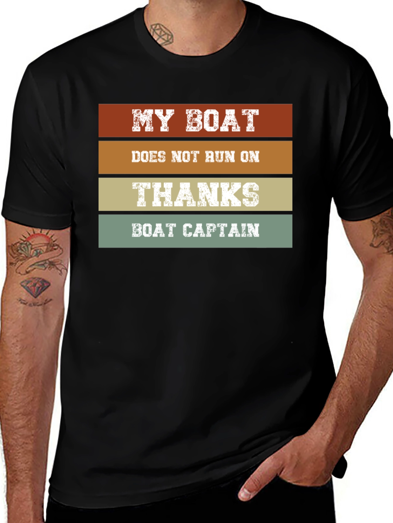 Variant 9 of My Boat Doesn't Run on Thanks T-Shirt