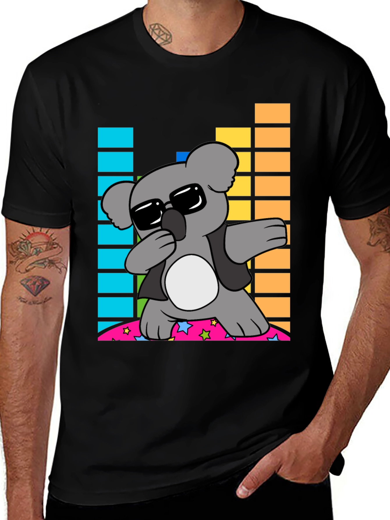 Variant 8 of Dabbing Koala Graphic Tee - Cool Cartoon Animal Shirt