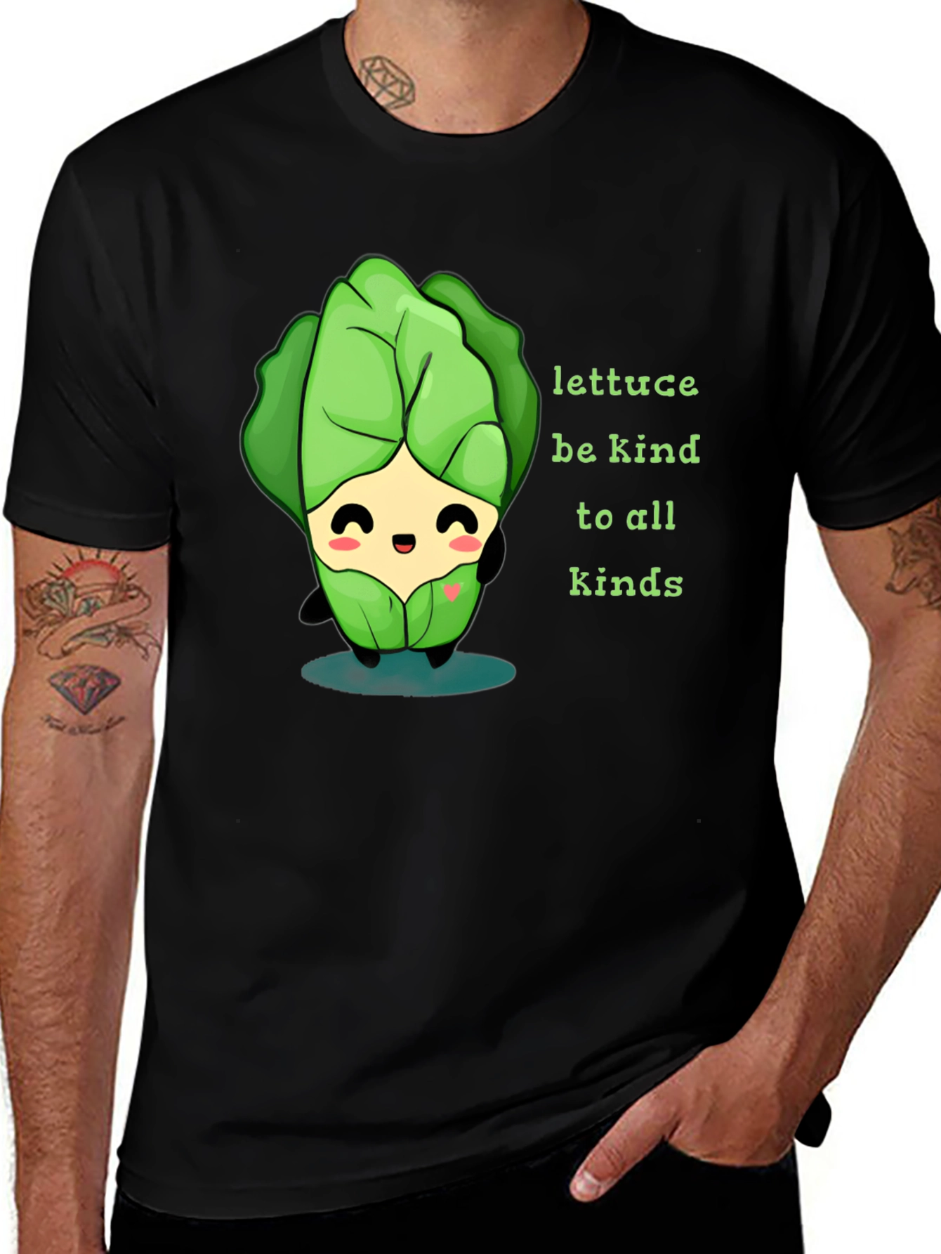 Variant 21 of Lettuce Be Kind Graphic T-Shirt