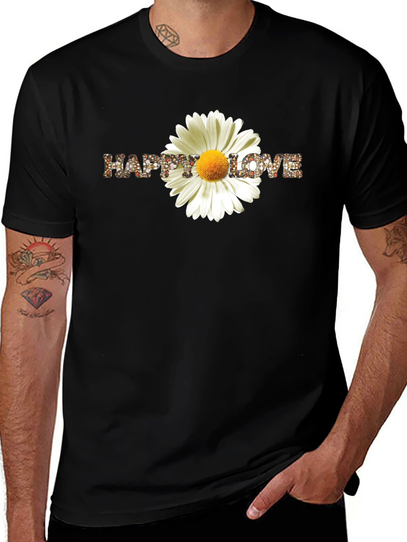 Variant 7 of Happy Love Daisy Graphic T-Shirt