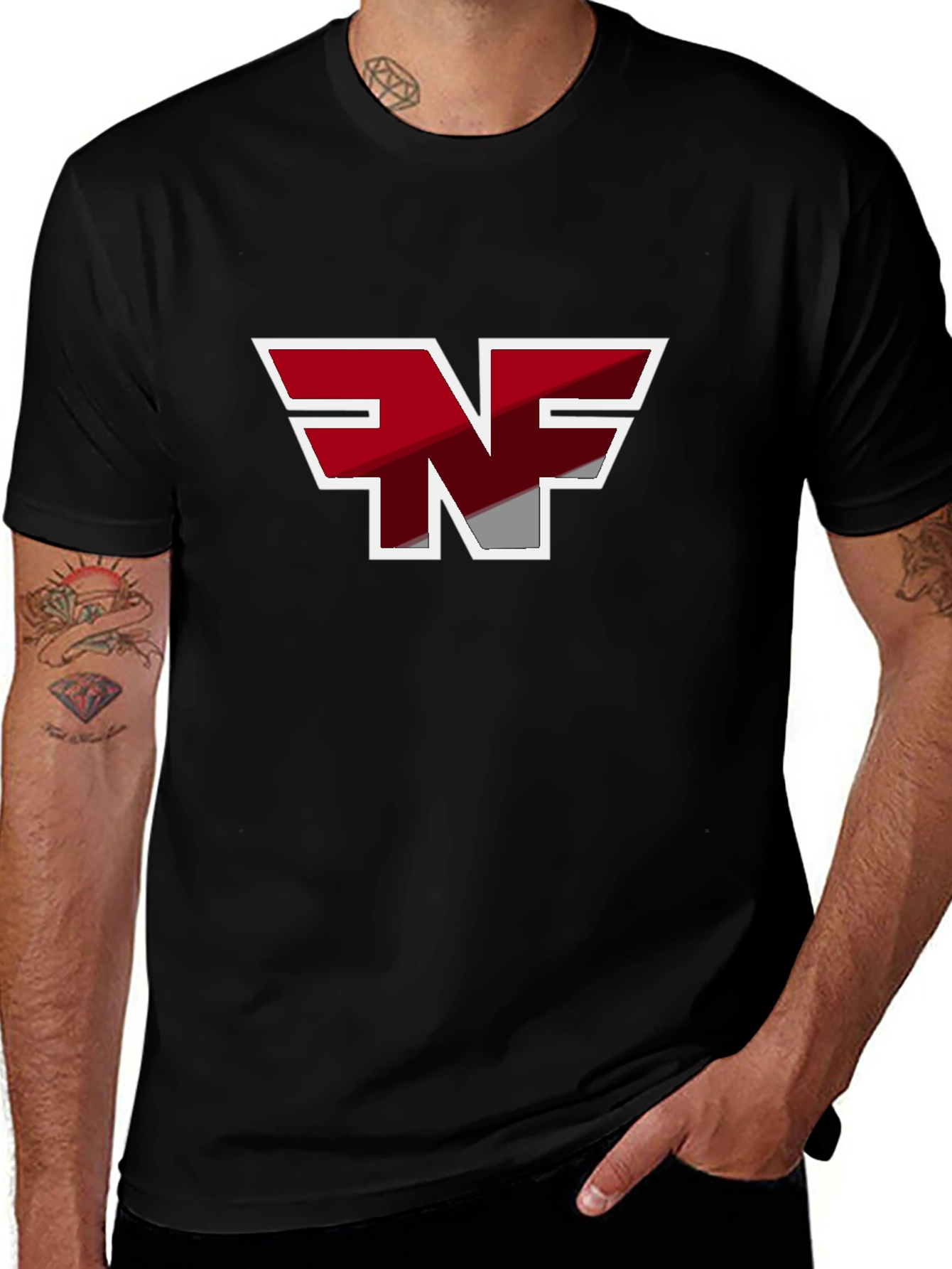 Variant 23 of Red and Grey NF Logo T-Shirt