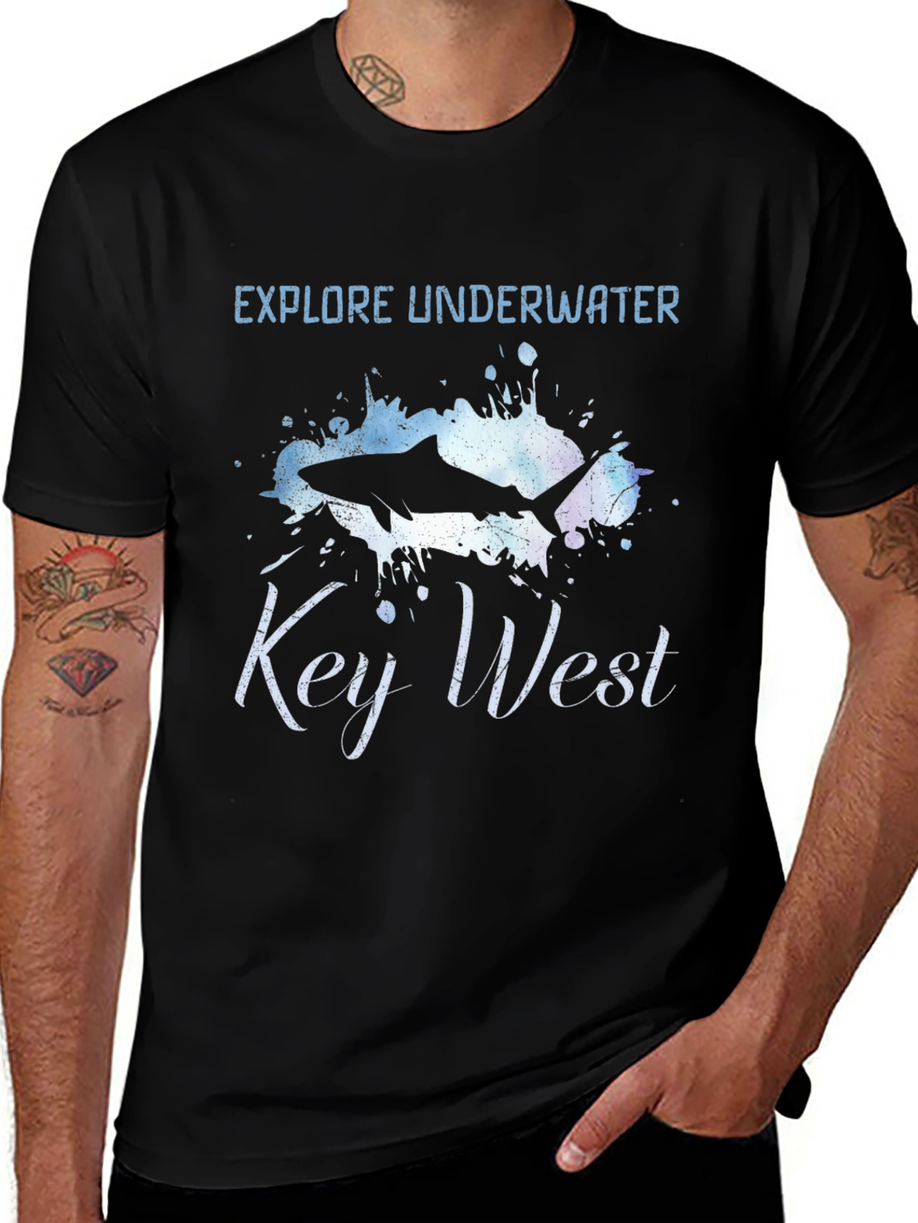 Variant 17 of Key West Shark T-Shirt - Explore Underwater
