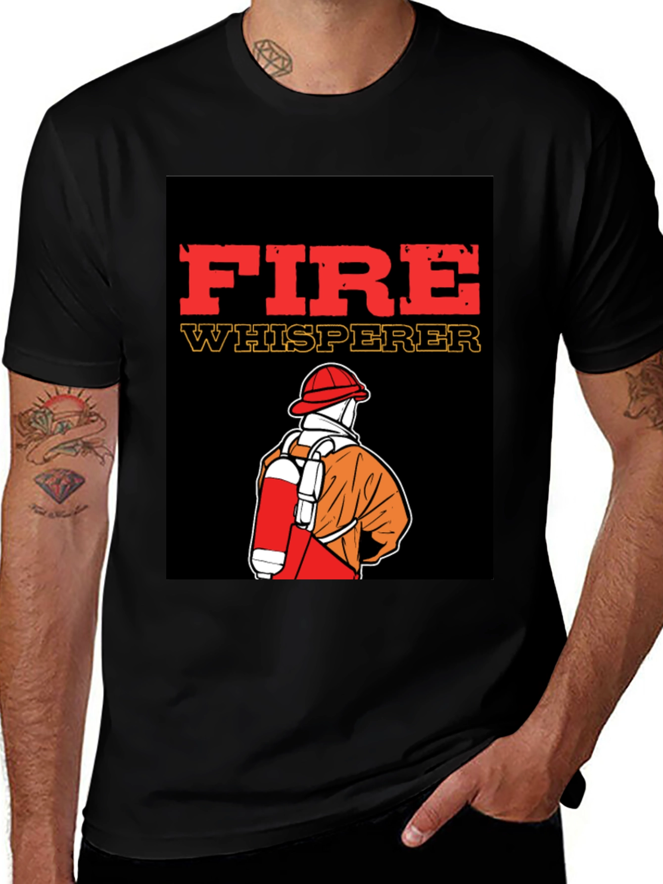 Variant 18 of Fire Whisperer Graphic Tee - Black